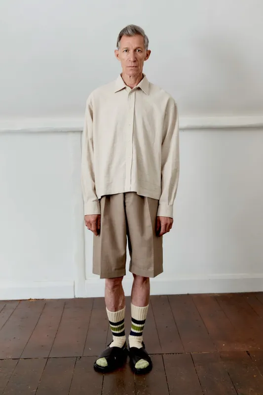 JAPANESE HAND DYED COTTON DENNIS SHIRT sold by Cawley