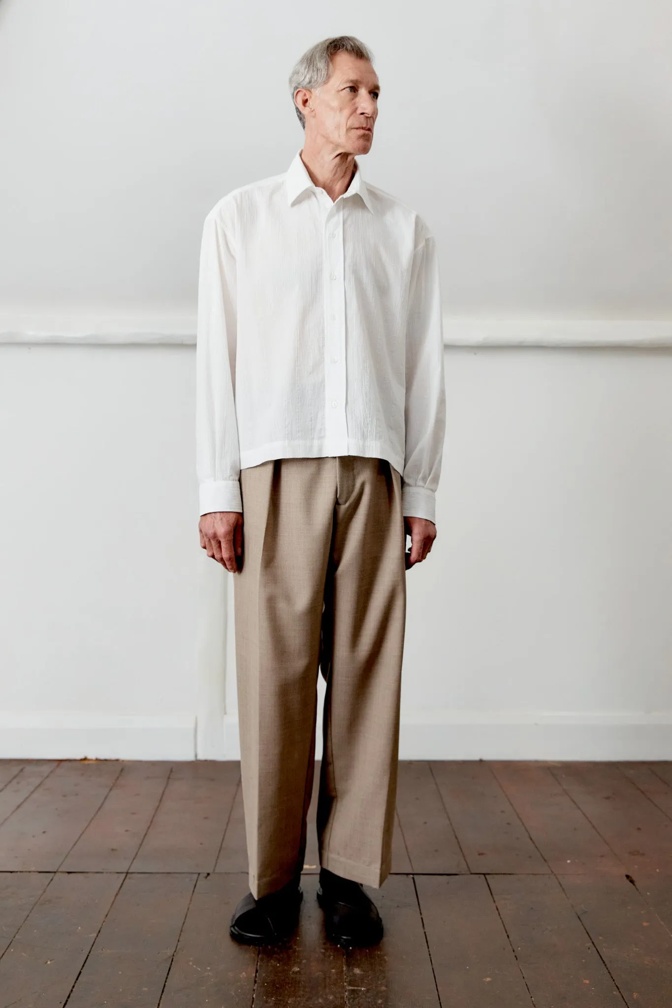 JAPANESE WASHED DOBBY CHAMBRAY DENNIS SHIRT sold by Cawley