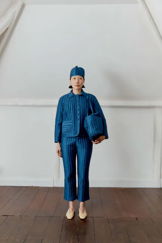 QUILTED SILK DUPION ADA JACKET made by Cawley