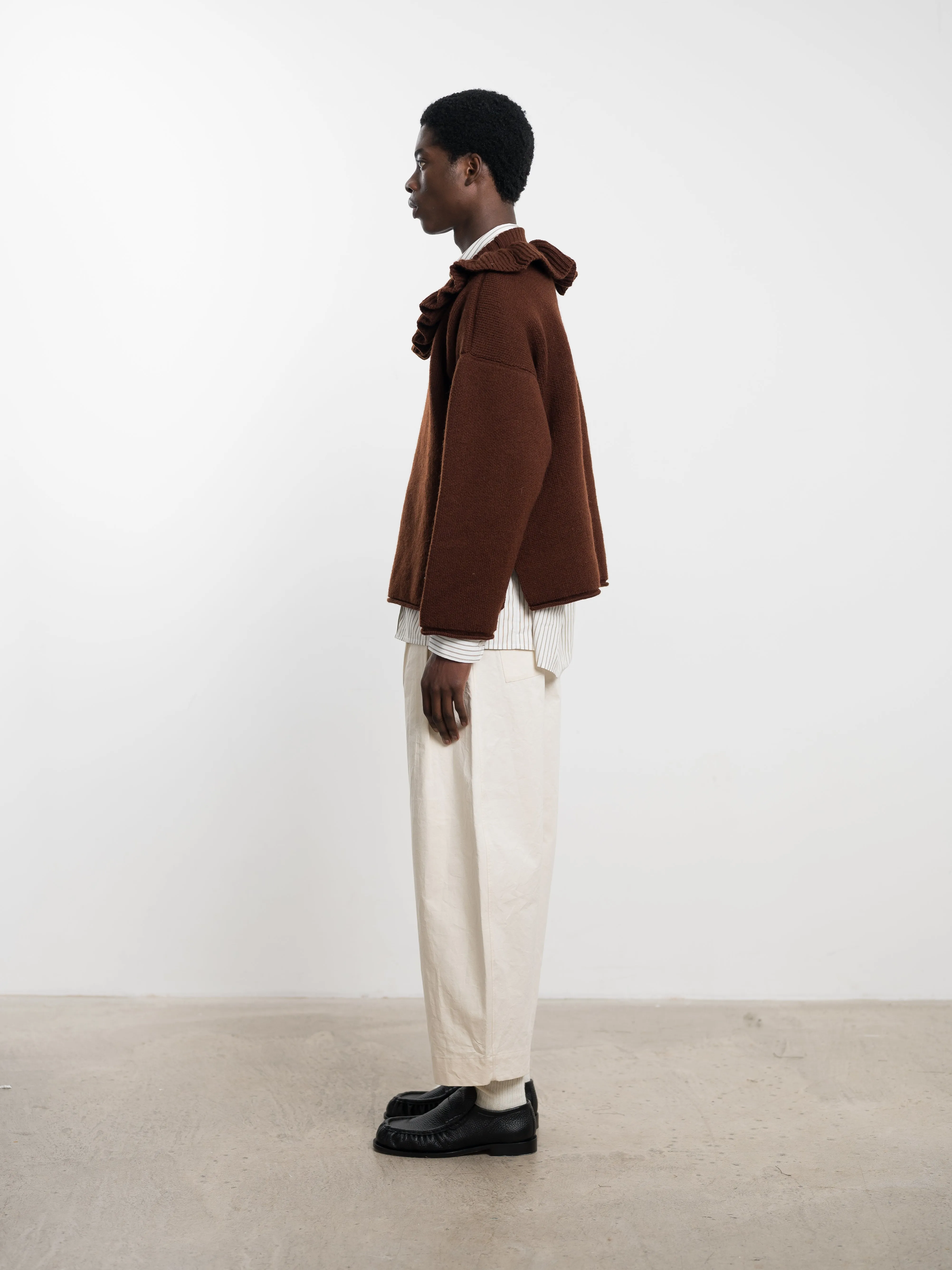 BRITISH MERINO WOOL RUFFLE JUMPER sold by Cawley product image thumbnail 4