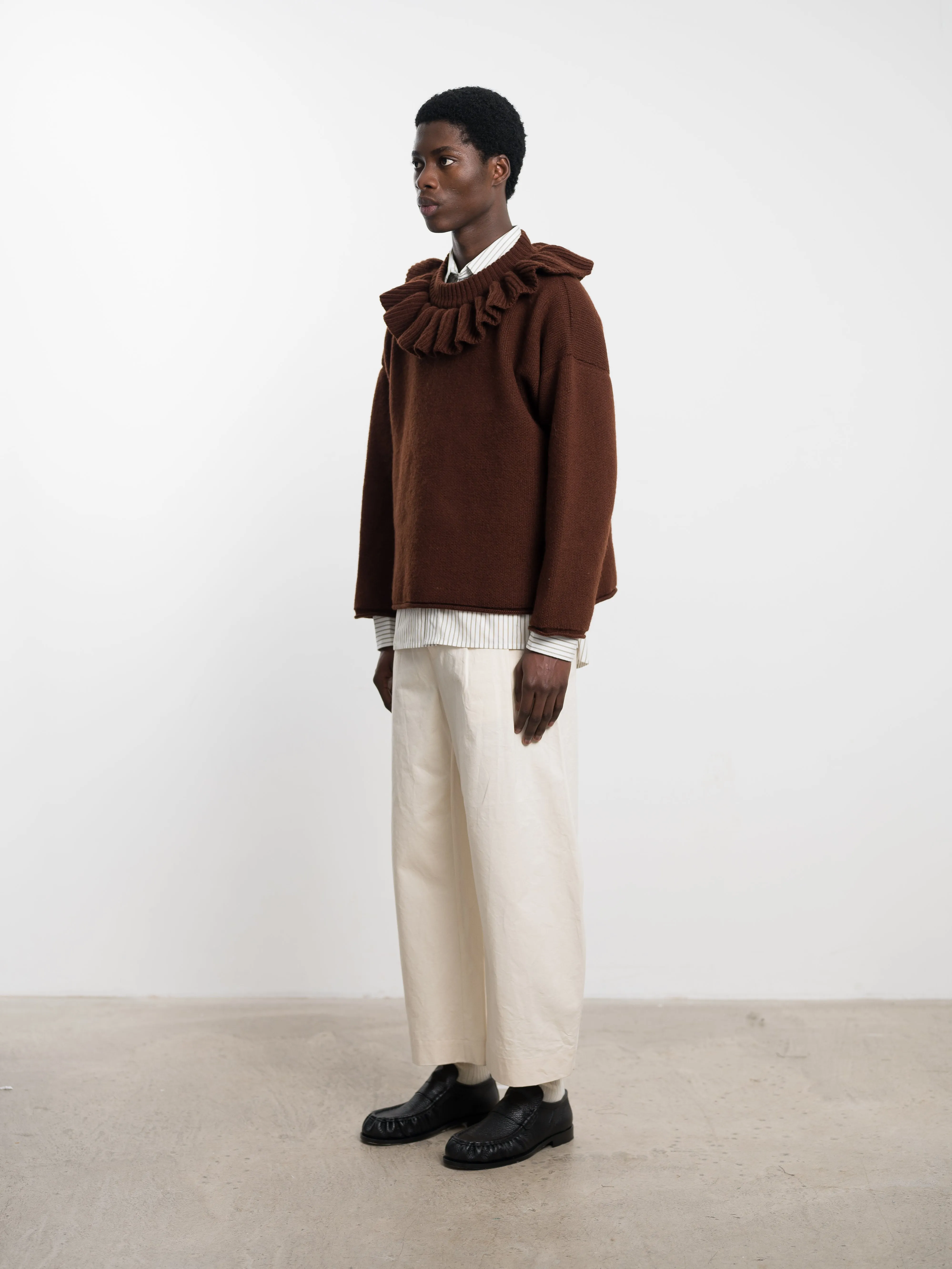 BRITISH MERINO WOOL RUFFLE JUMPER sold by Cawley product image thumbnail 3