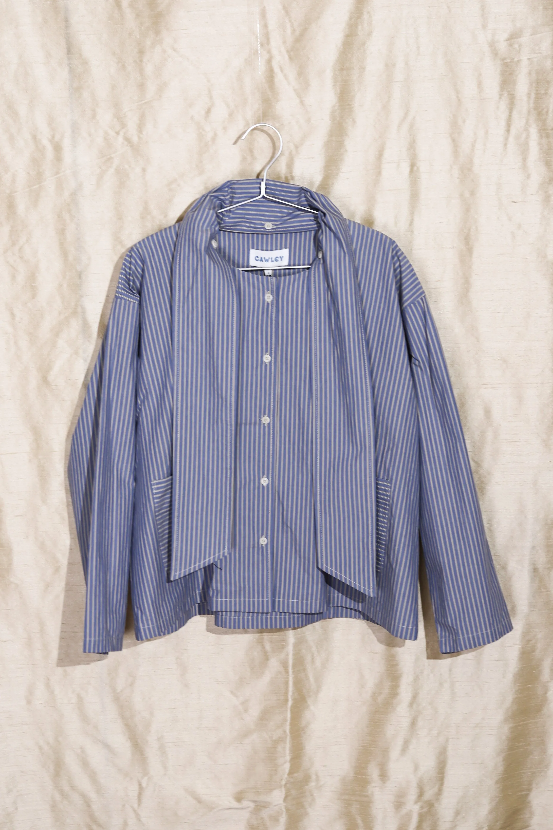 DOROTHY SHIRT - BLUE/NATURAL sold by Cawley