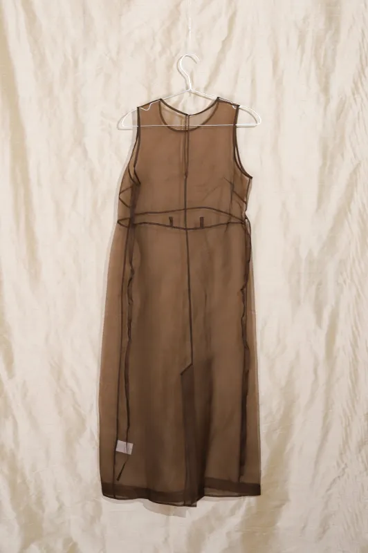 ORGANZA ERIKA DRESS - CHESTNUT made by Cawley