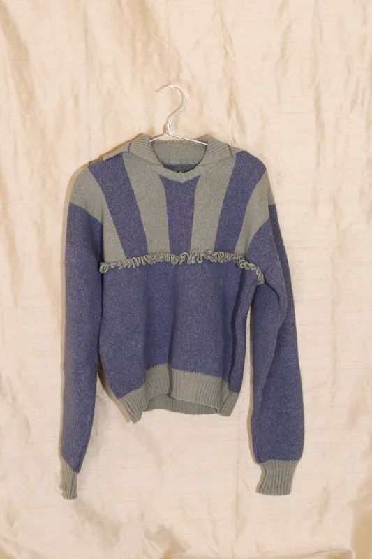 AMELIA JUMPER - SAPPHIRE/SILVER SAGE made by Cawley