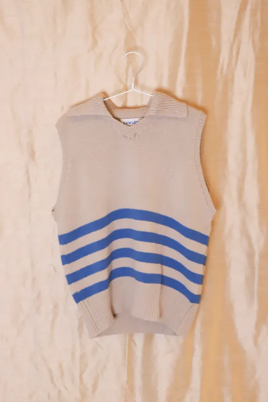 VIOLET VEST - IVORY/HYACINTH made by Cawley