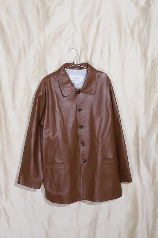WOMENS LEATHER QUINN JACKET - COGNAC sold by Cawley