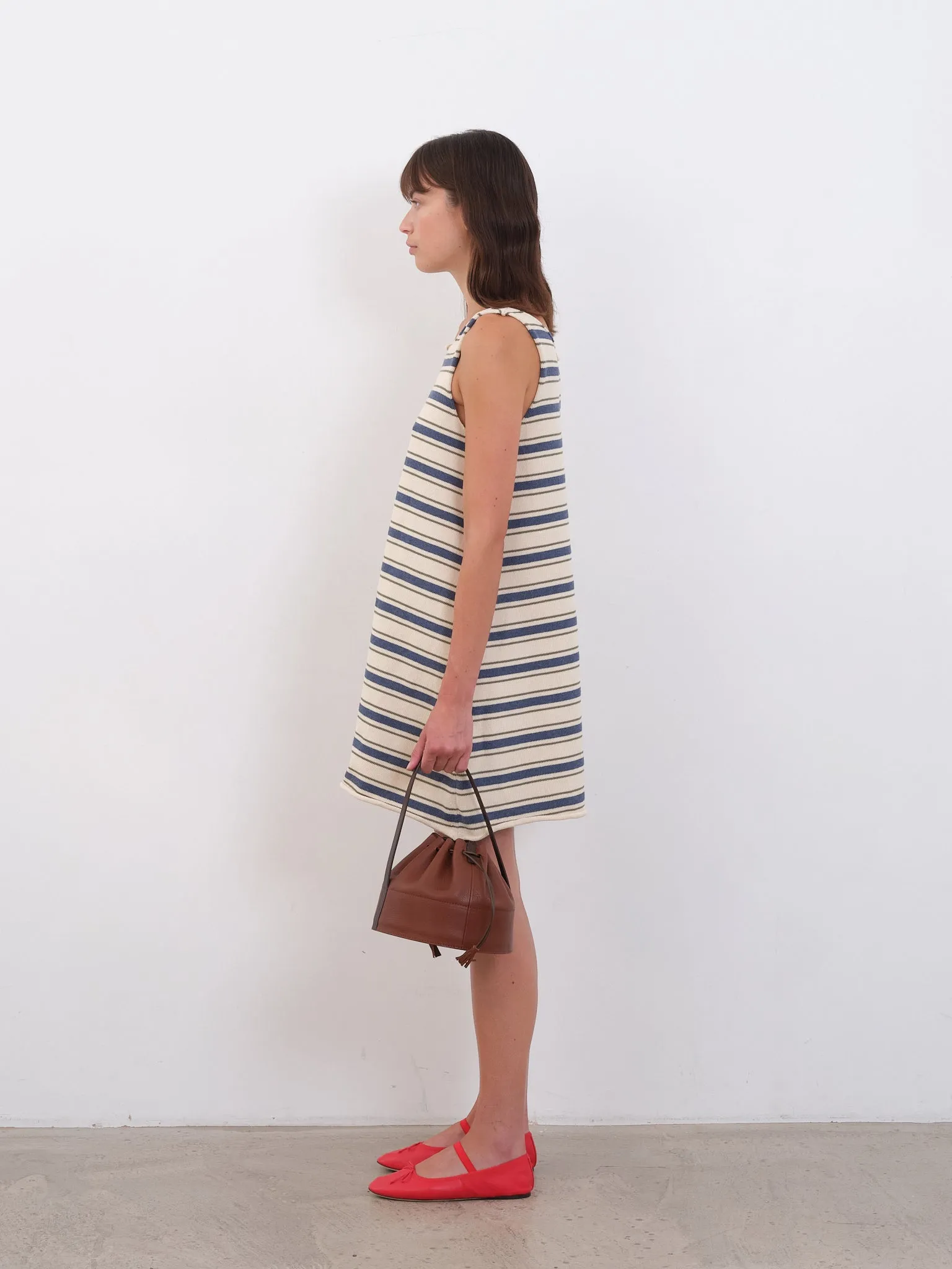 COTTON STRIPED THEA KNIT MINI DRESS sold by Cawley product image thumbnail 2