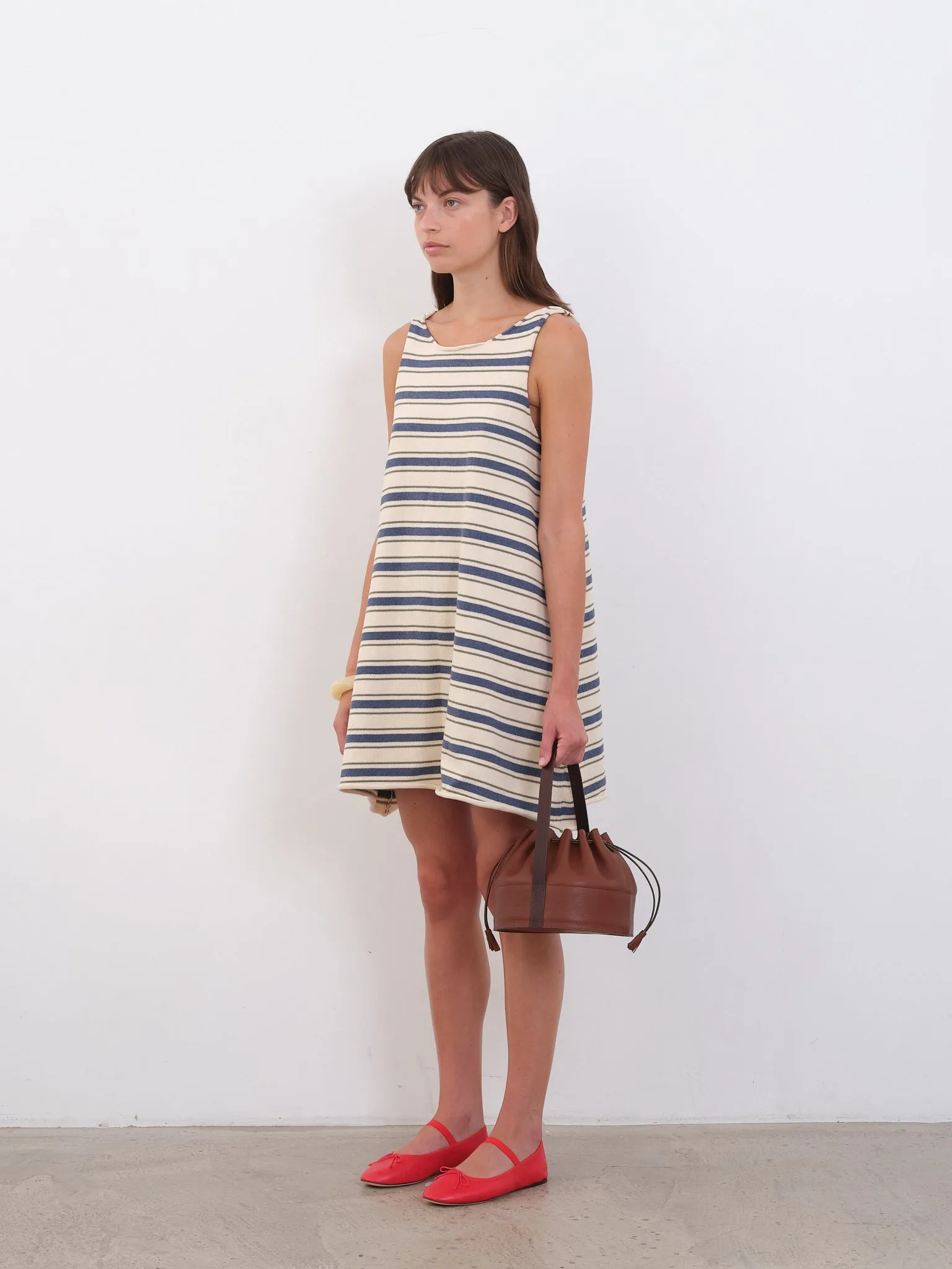 COTTON STRIPED THEA KNIT MINI DRESS sold by Cawley product image thumbnail 3