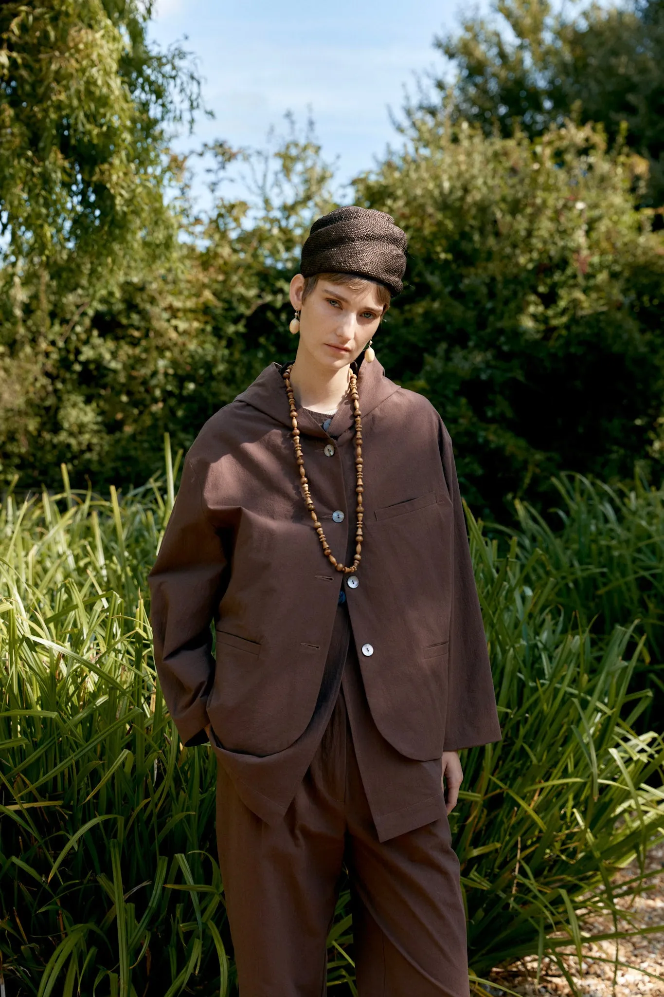 JAPANESE HIGH TWISTED POPLIN COTTON REEVA JACKET sold by Cawley product image thumbnail 2