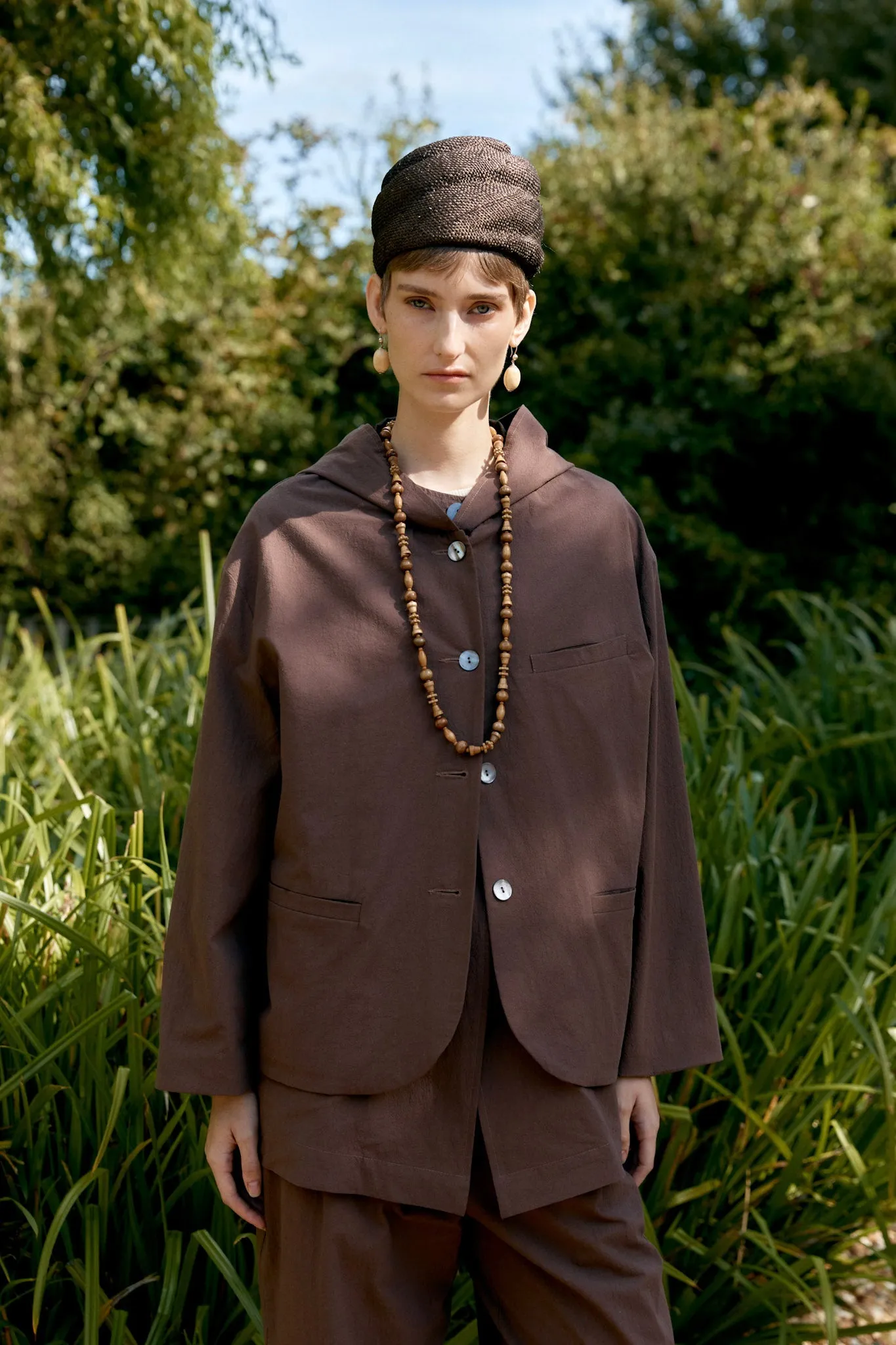 JAPANESE HIGH TWISTED POPLIN COTTON REEVA JACKET sold by Cawley