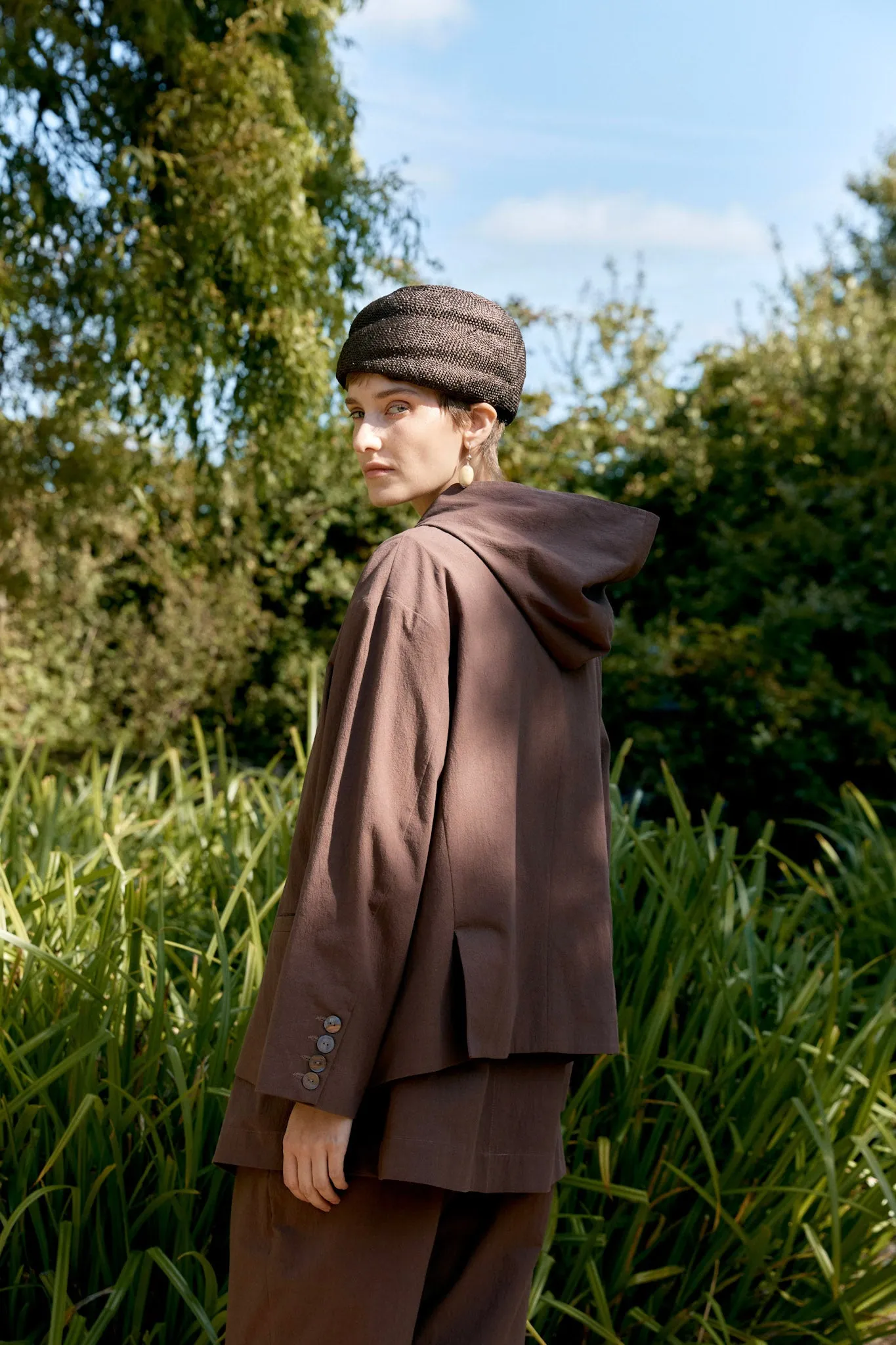 JAPANESE HIGH TWISTED POPLIN COTTON REEVA JACKET sold by Cawley product image thumbnail 5