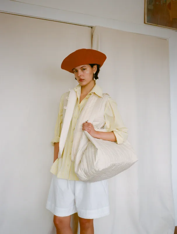 QUILTED BRITISH DRY OILSKIN LARGE TOTE BAG made by Cawley