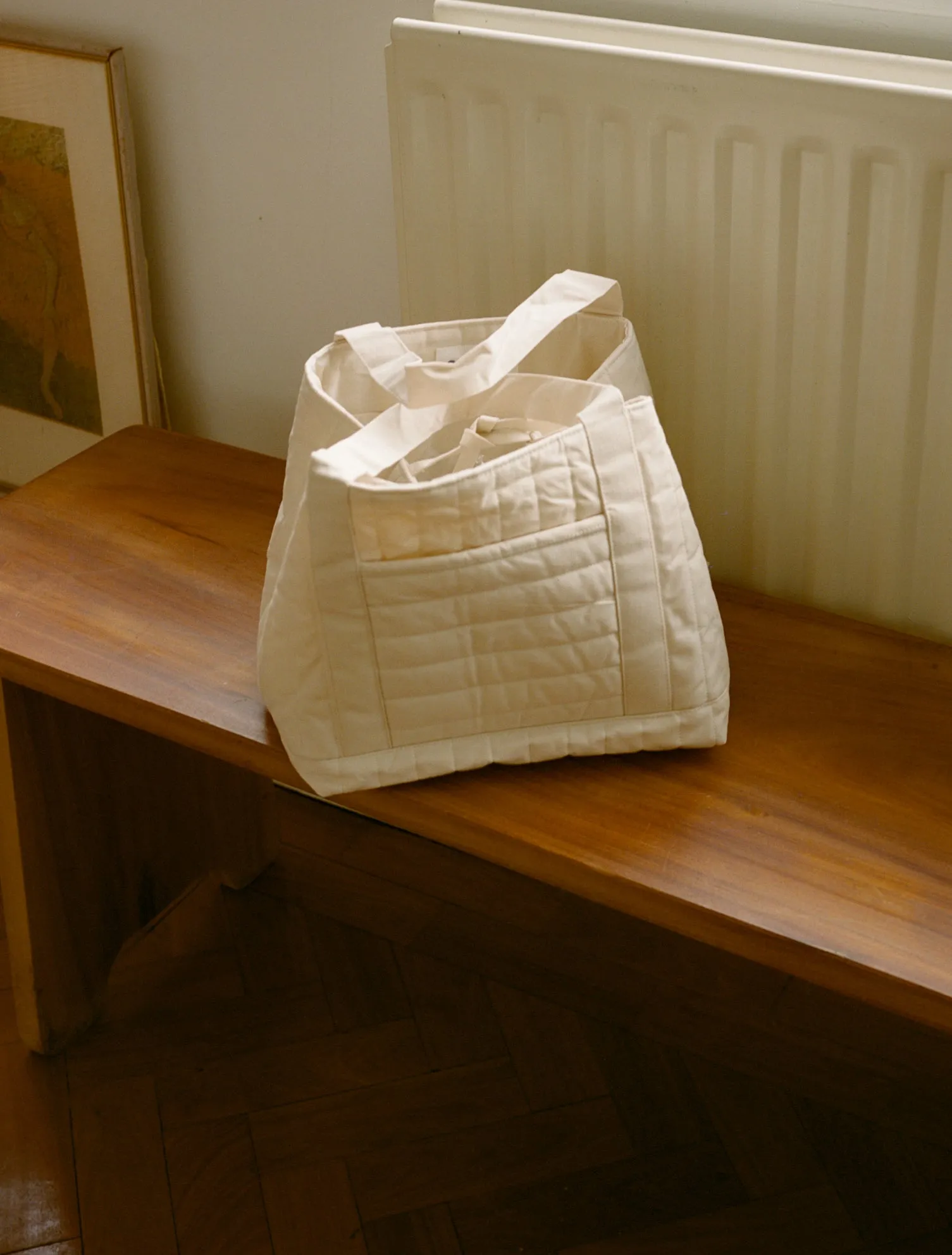 QUILTED BRITISH DRY OILSKIN MINI TOTE BAG sold by Cawley