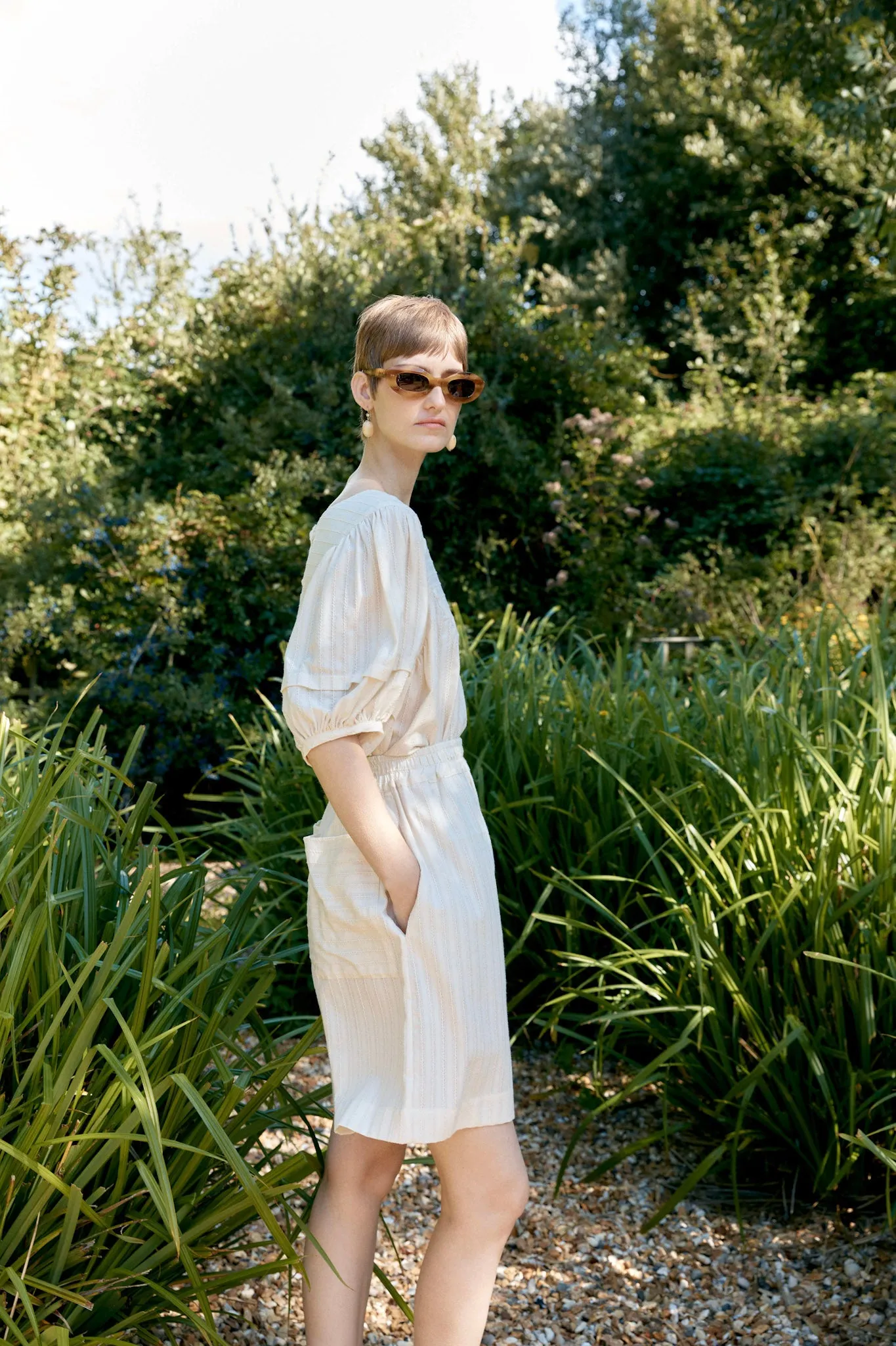 JAPANESE EMBROIDERED COTTON HILDA SHORT sold by Cawley product image thumbnail 3