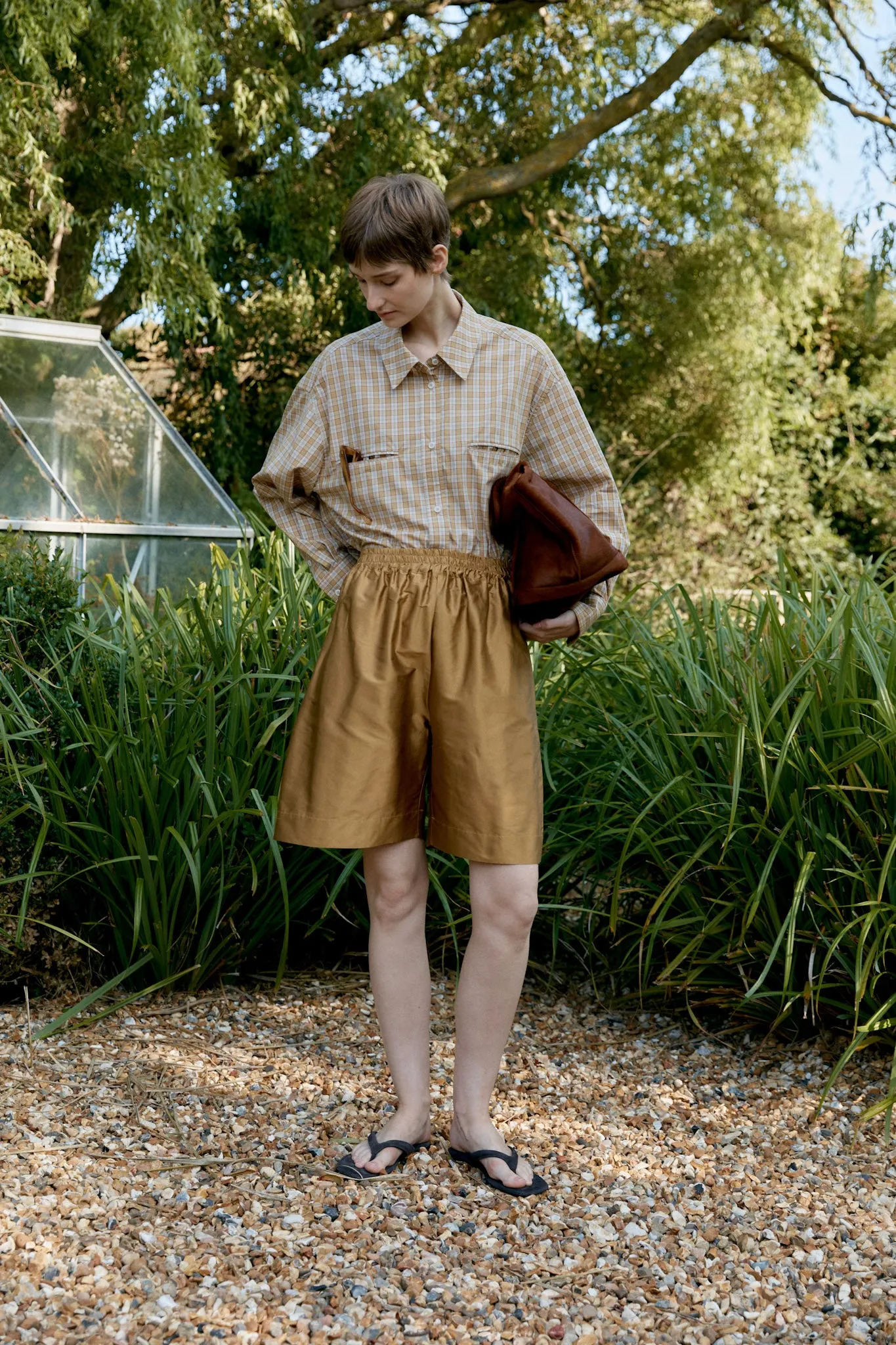 SILK DUPION HILDA SHORT sold by Cawley