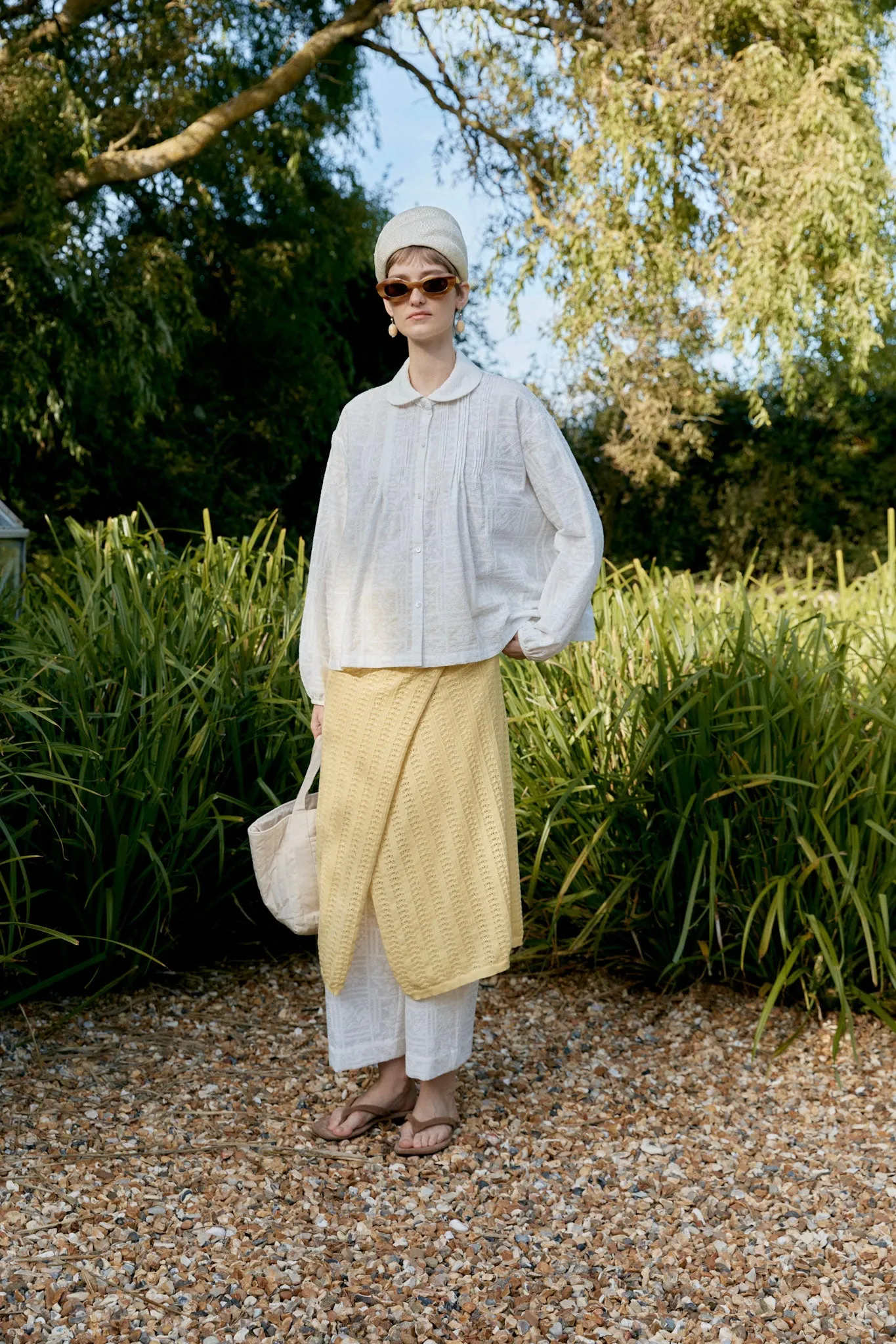 CROSS STITCH EMBROIDERY ON VOILE JESSIE SHIRT sold by Cawley product image thumbnail 2