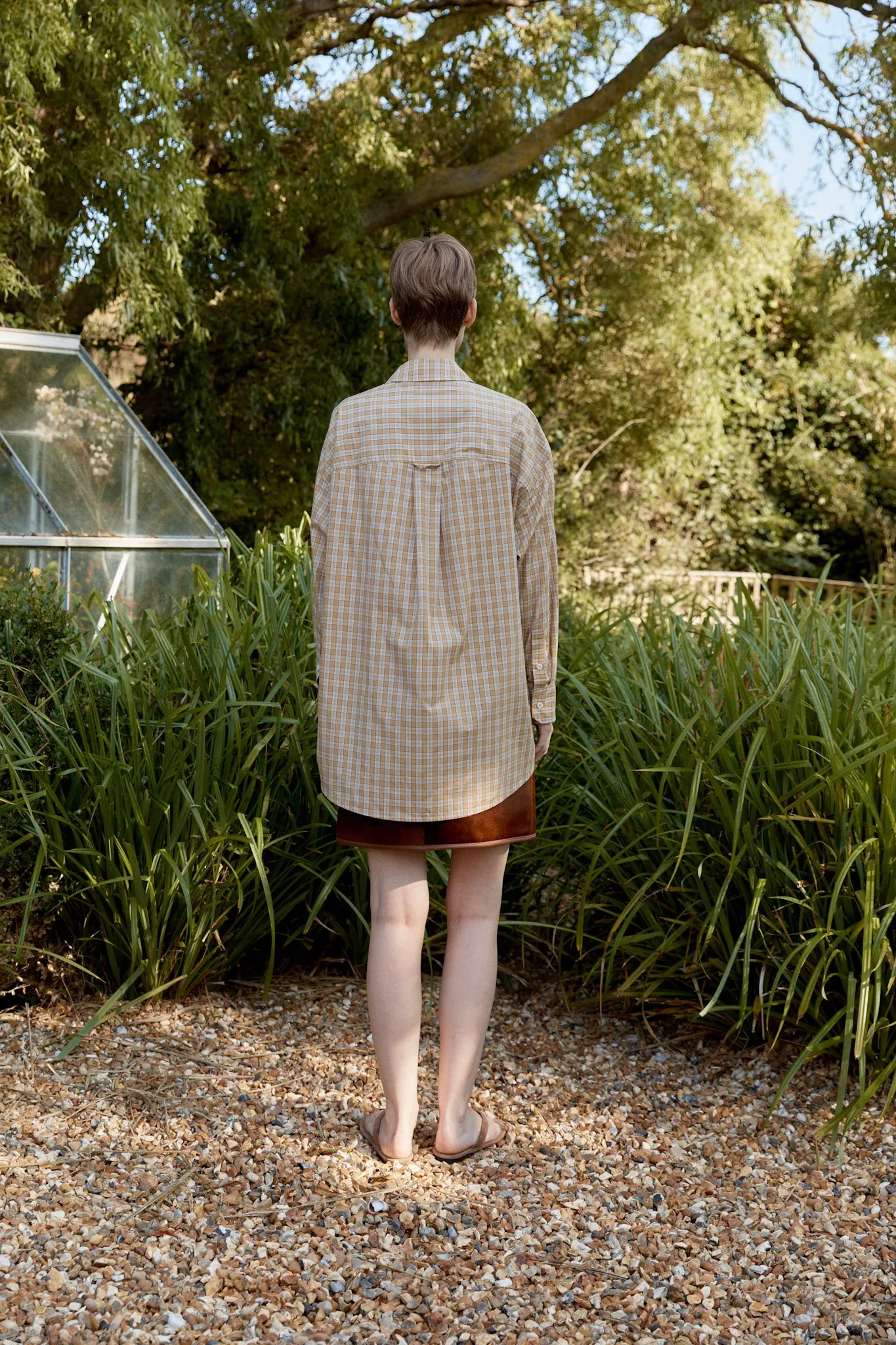 JAPANESE TYPEWRITER CHECKED COTTON PHOEBE SHIRT sold by Cawley product image thumbnail 5