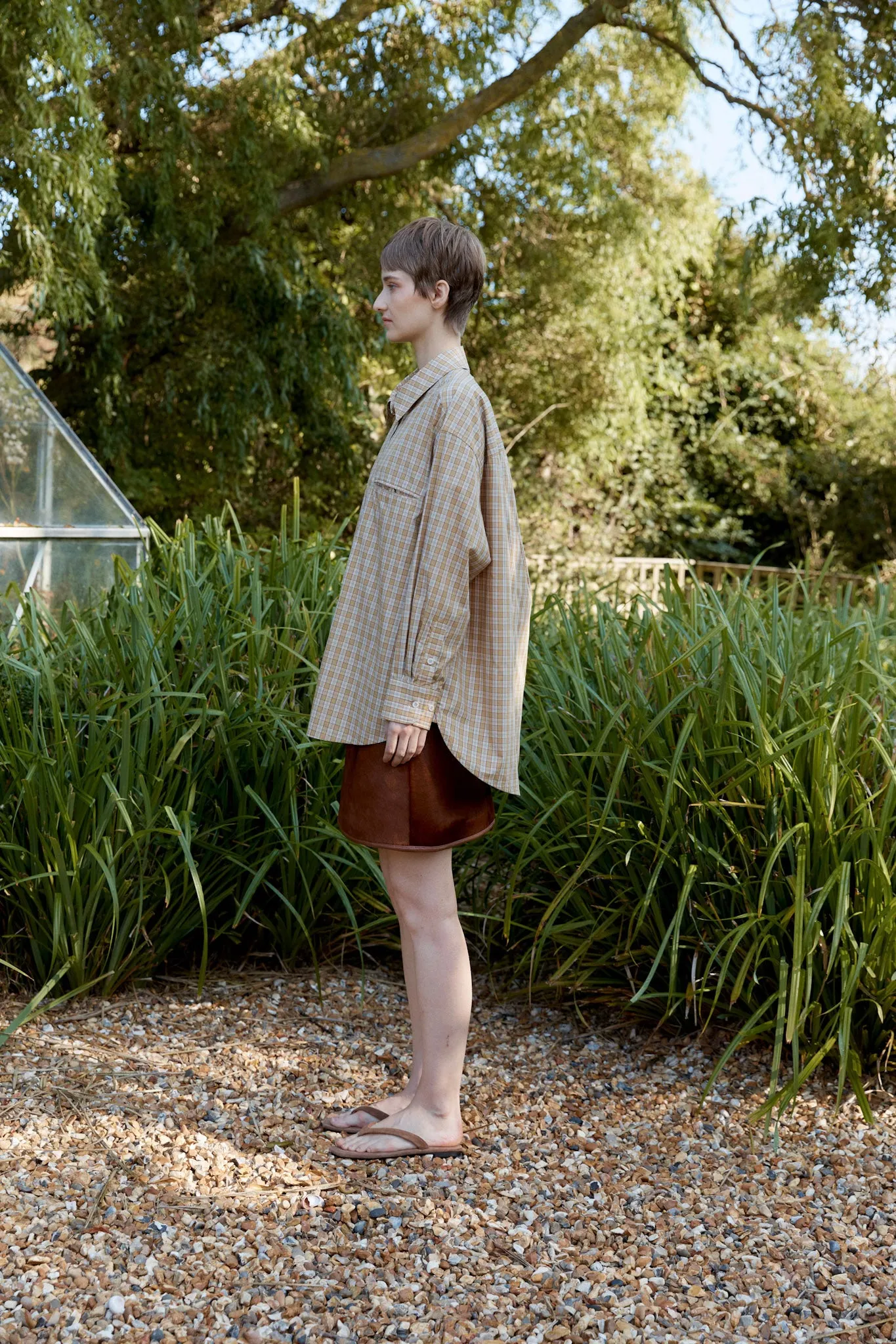 JAPANESE TYPEWRITER CHECKED COTTON PHOEBE SHIRT sold by Cawley product image thumbnail 3