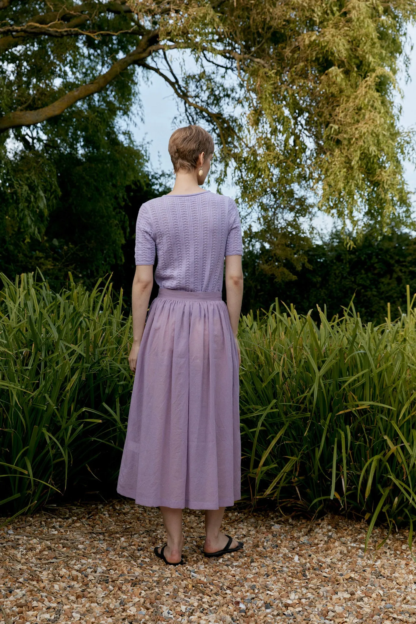 JAPANESE COTTON DYED VOILE PANEL SKIRT sold by Cawley product image thumbnail 3