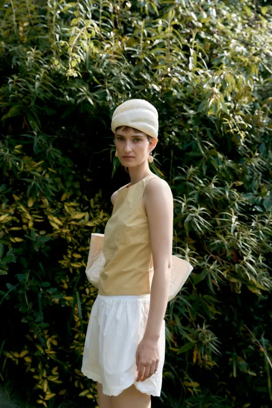 JAPANESE TYPEWRITER COTTON SOFIA TOP made by Cawley