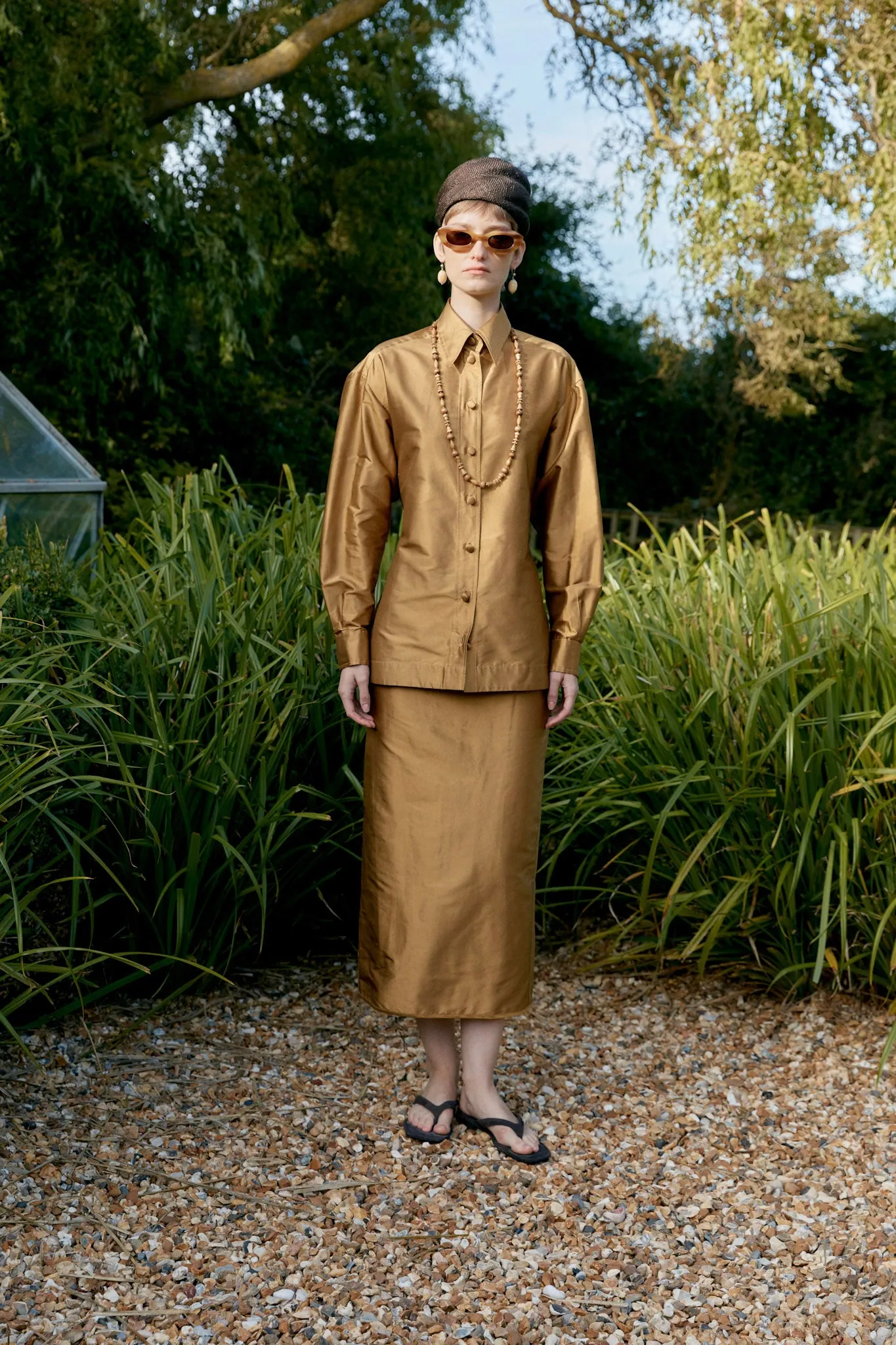 SILK DUPION TIE JUNE SHIRT sold by Cawley