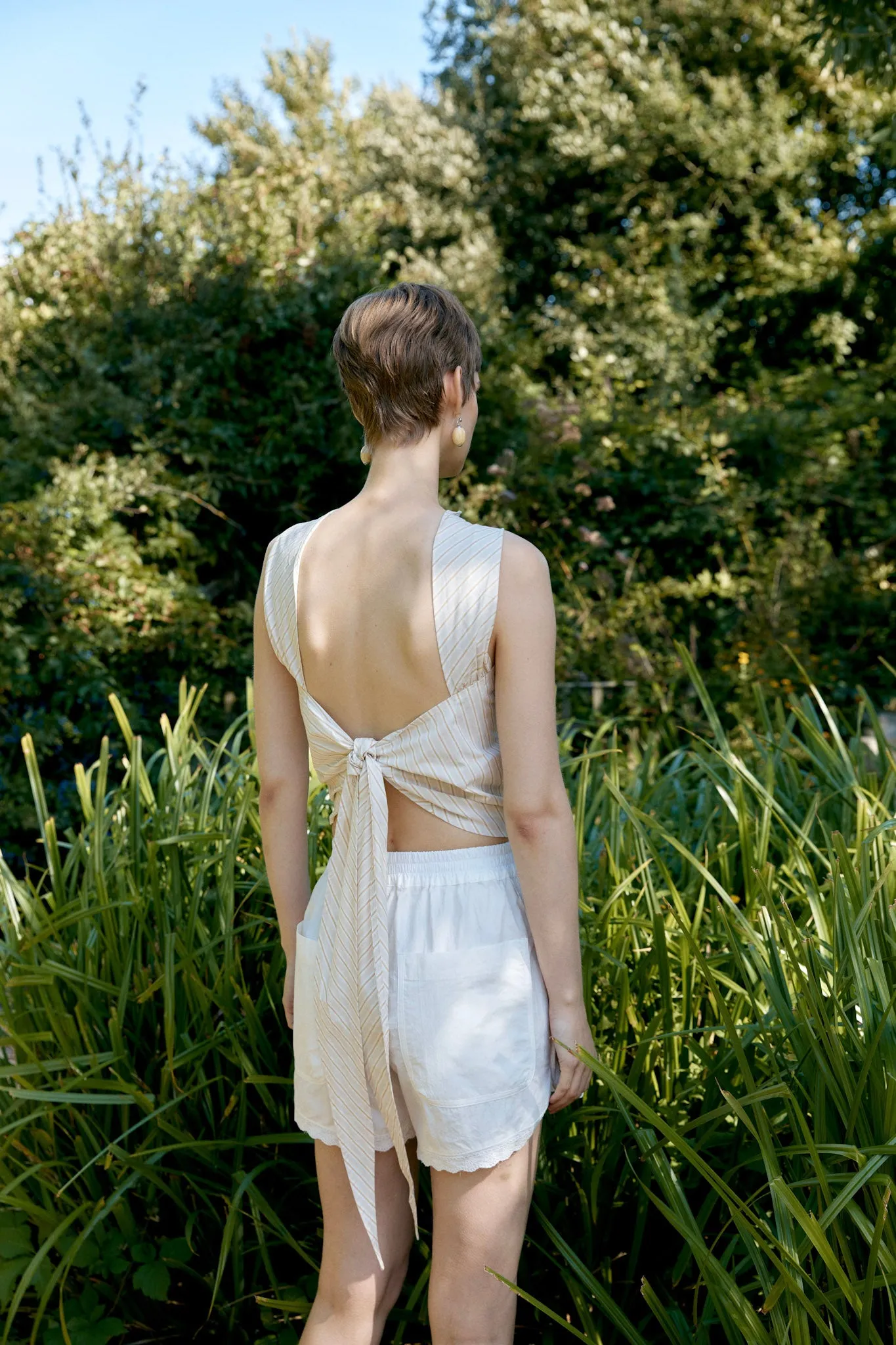 JAPANESE ORGANIC MUGWASHER STRIPE COTTON EDITH TOP sold by Cawley product image thumbnail 3