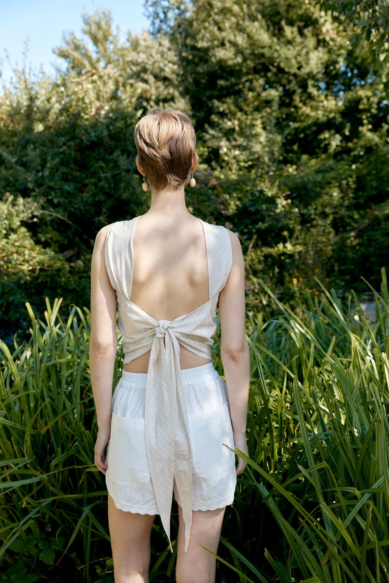 JAPANESE ORGANIC MUGWASHER STRIPE COTTON EDITH TOP sold by Cawley product image thumbnail 4