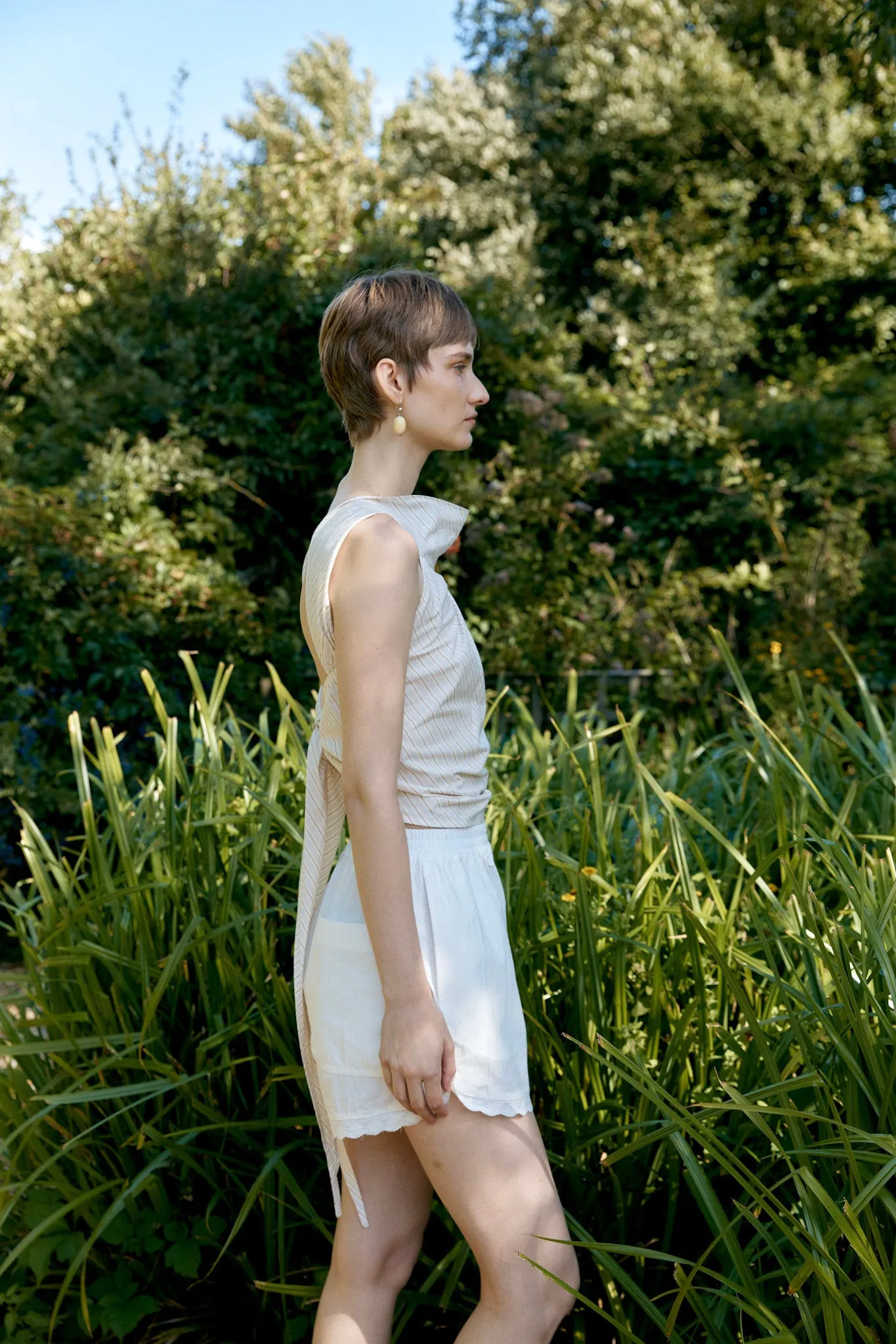 JAPANESE ORGANIC MUGWASHER STRIPE COTTON EDITH TOP sold by Cawley product image thumbnail 2