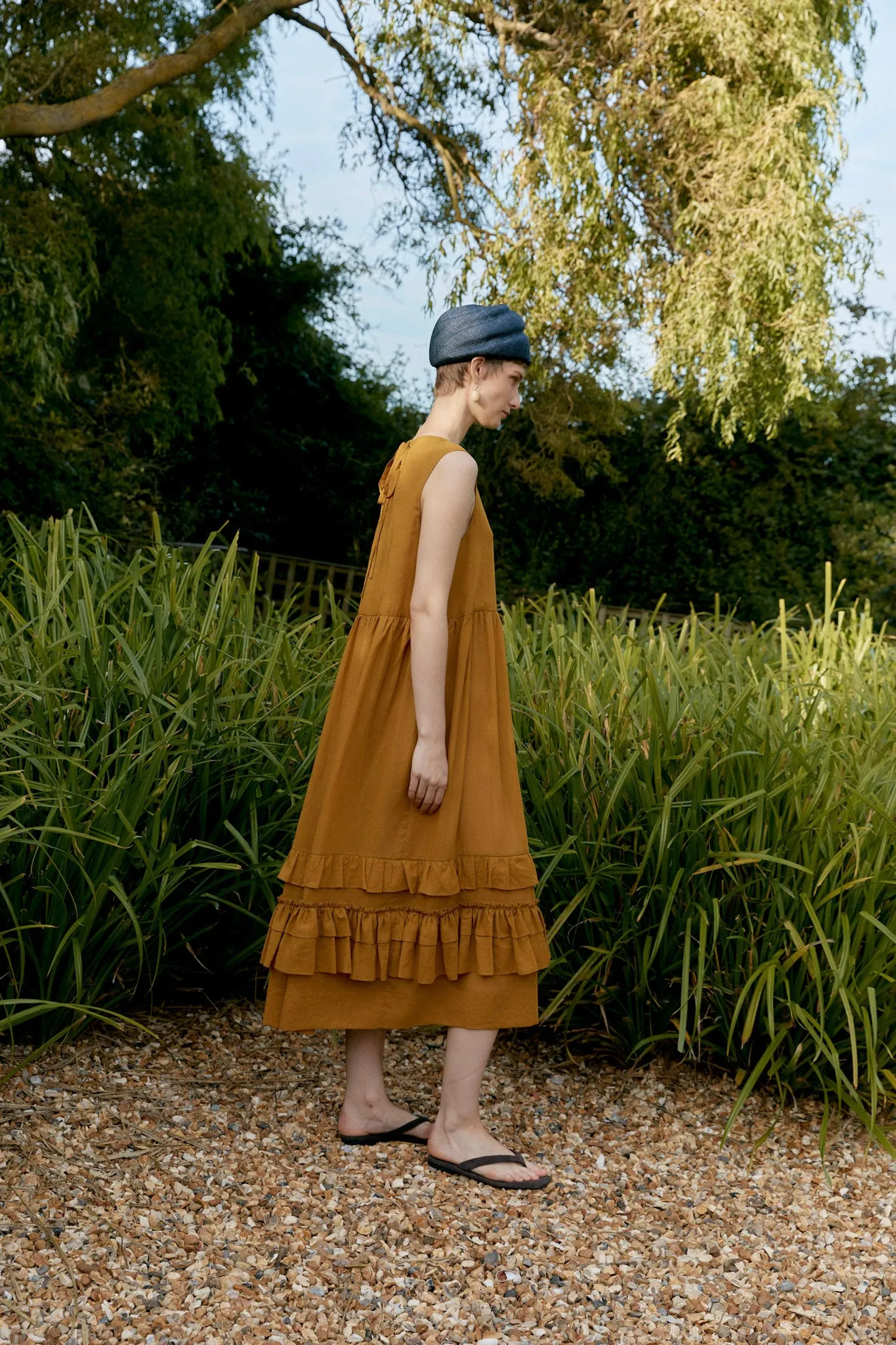 Japanese Cotton Dyed Voile Genevieve Dress sold by Cawley product image thumbnail 4