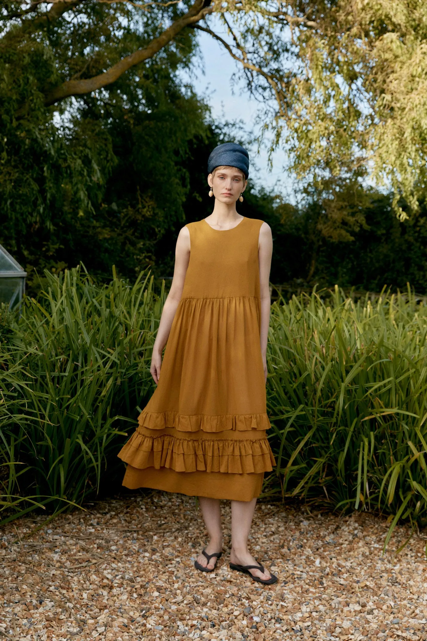 Japanese Cotton Dyed Voile Genevieve Dress sold by Cawley product image thumbnail 2