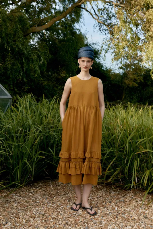 Japanese Cotton Dyed Voile Genevieve Dress made by Cawley