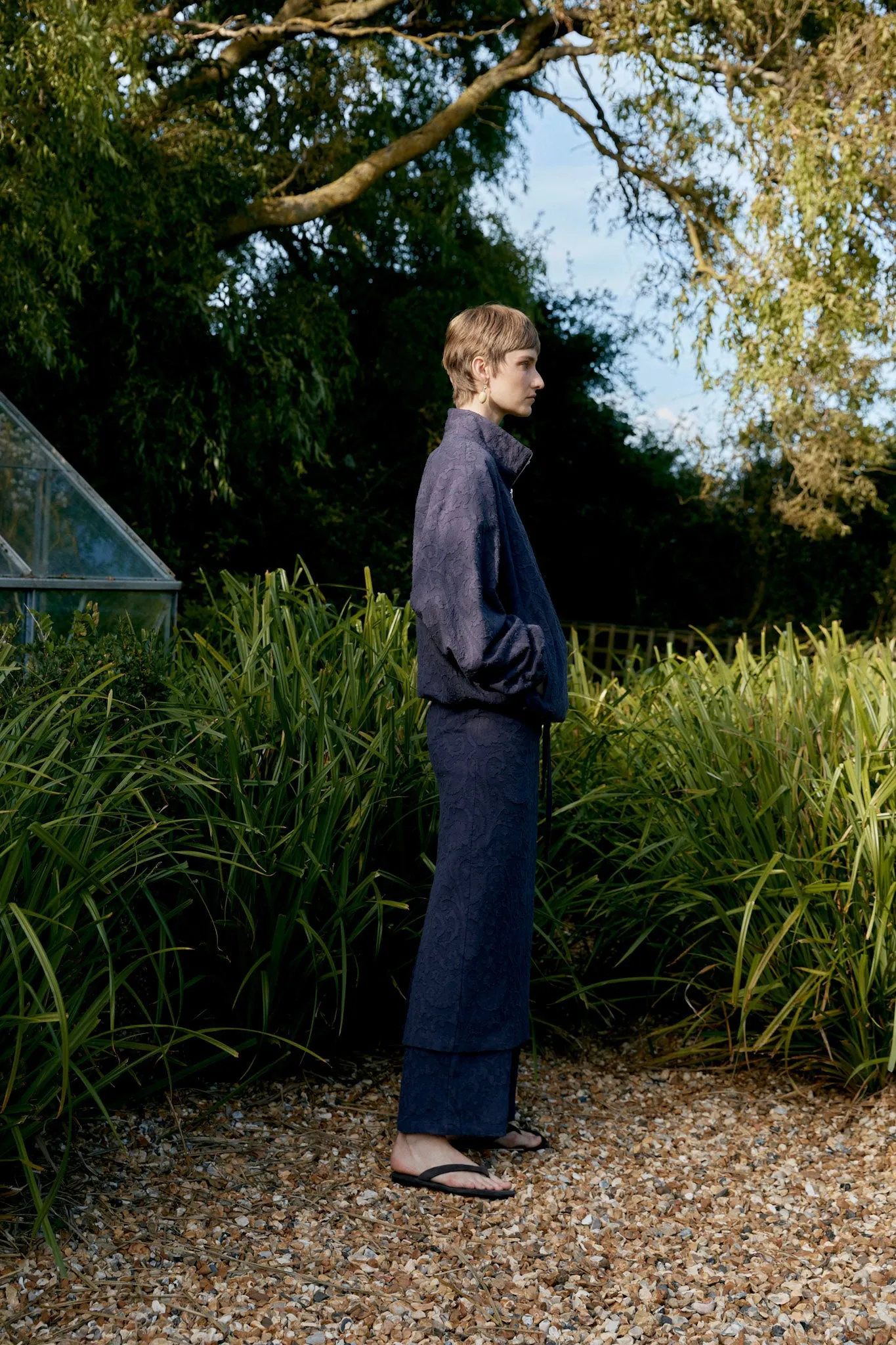 JAPANESE COTTON/LINEN DYED JACQUARD MILES PULLOVER sold by Cawley product image thumbnail 3