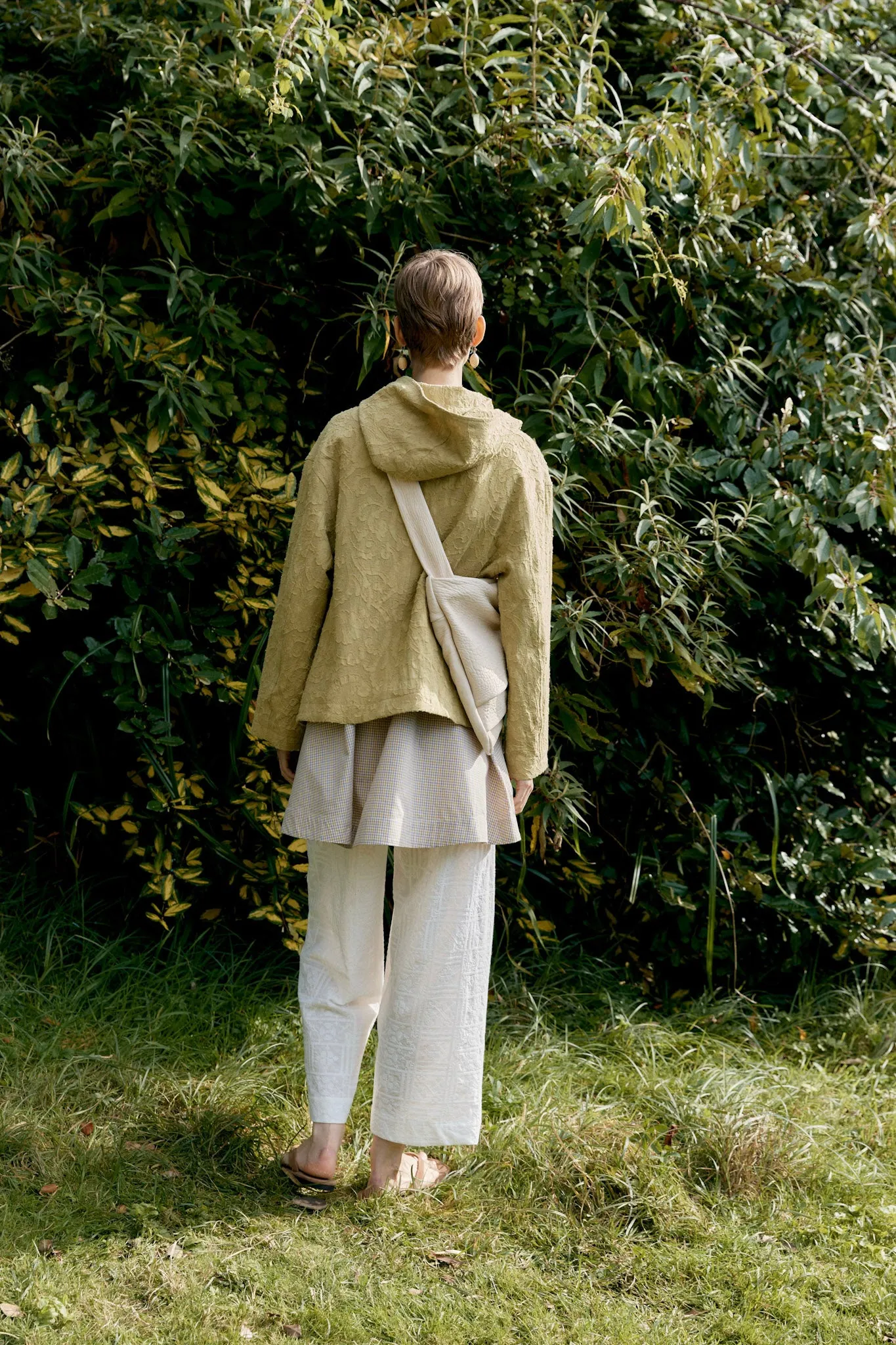 Japanese Cotton/Linen Dyed Jacquard Hoody sold by Cawley product image thumbnail 4