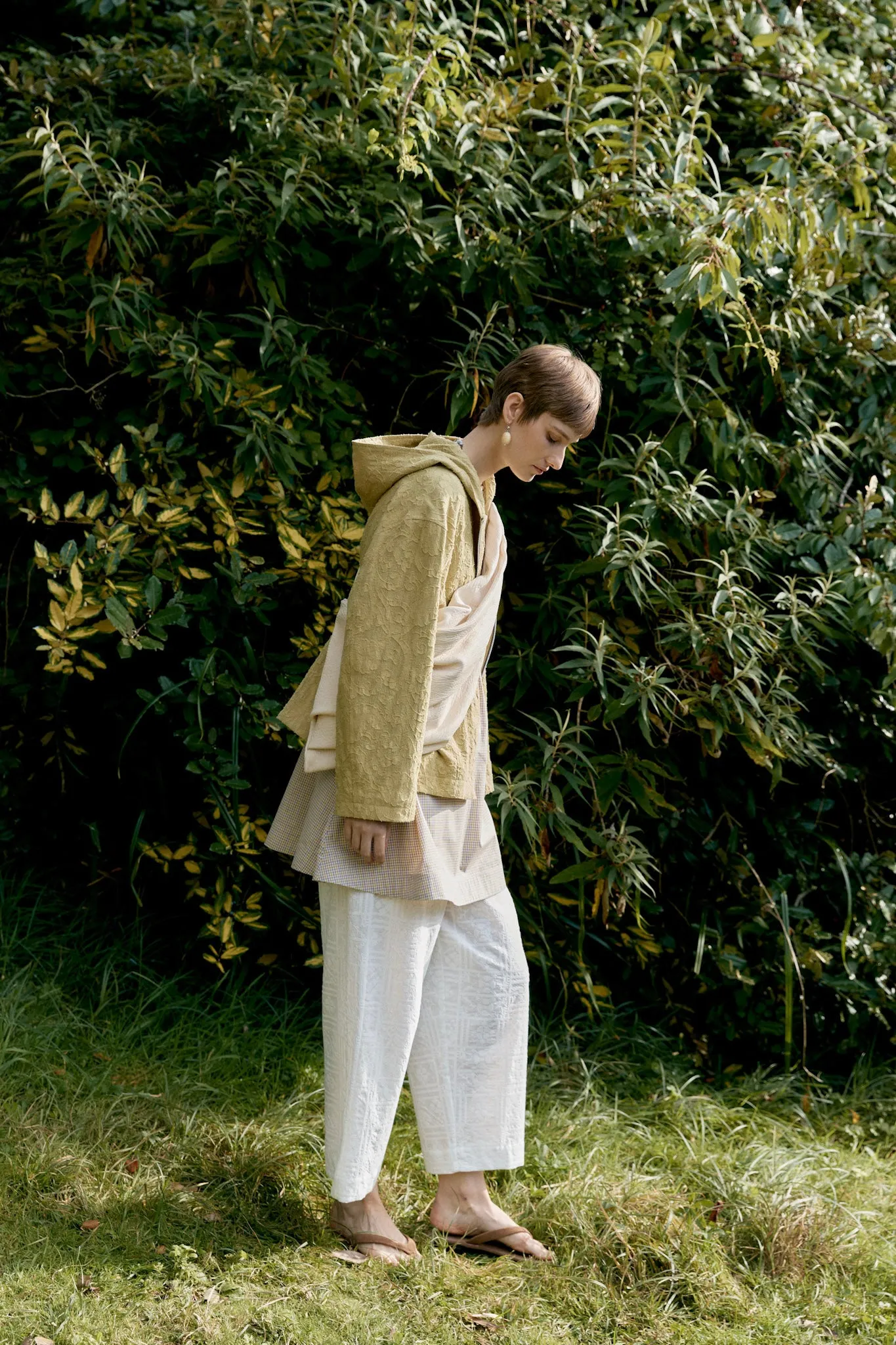 Japanese Cotton/Linen Dyed Jacquard Hoody sold by Cawley product image thumbnail 3