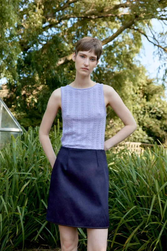 HAIR ON HIDE LEATHER SADIE MINI SKIRT made by Cawley