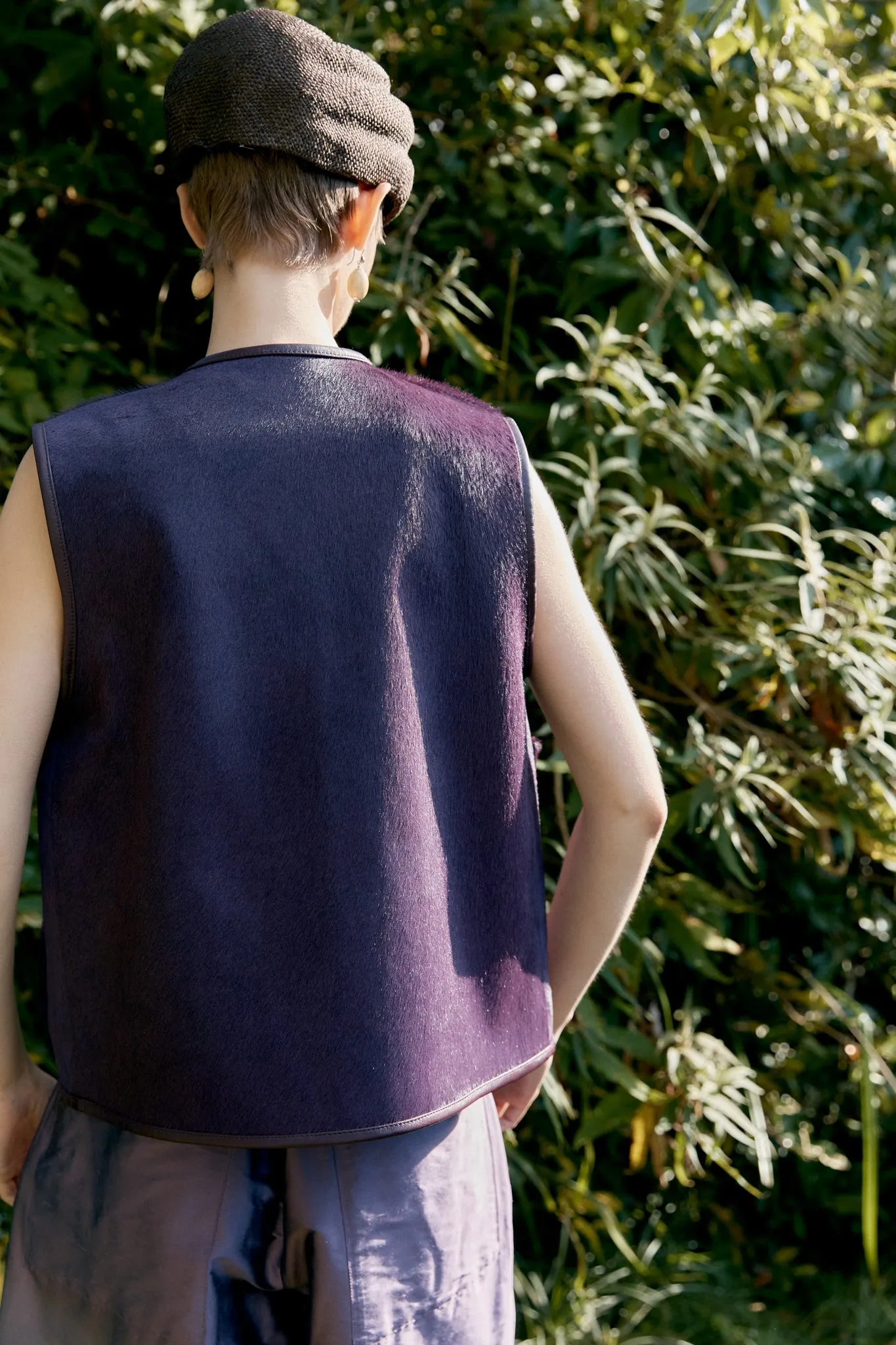 HAIR ON HIDE LEATHER ELLA VEST sold by Cawley product image thumbnail 4