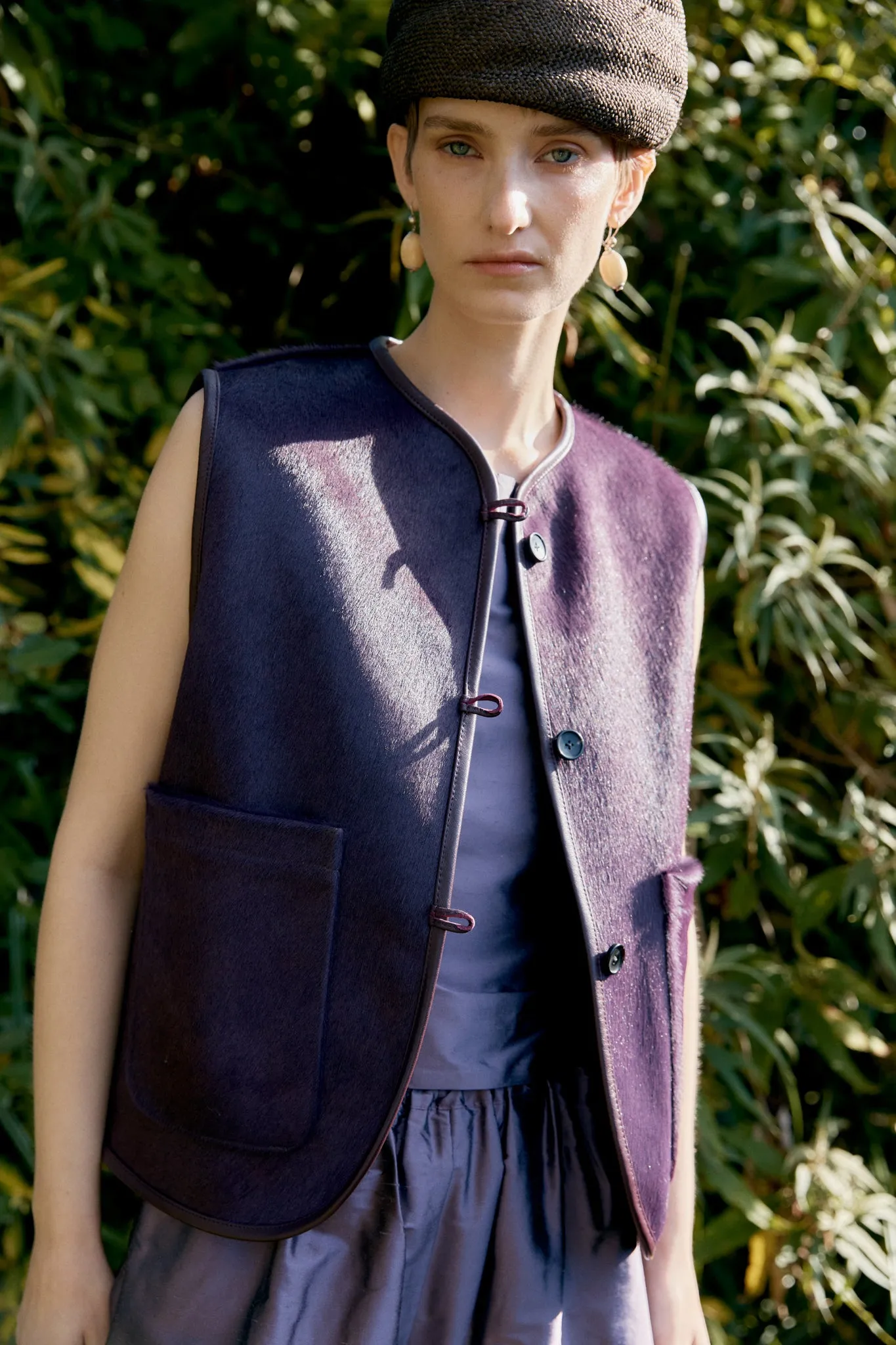 HAIR ON HIDE LEATHER ELLA VEST sold by Cawley product image thumbnail 5