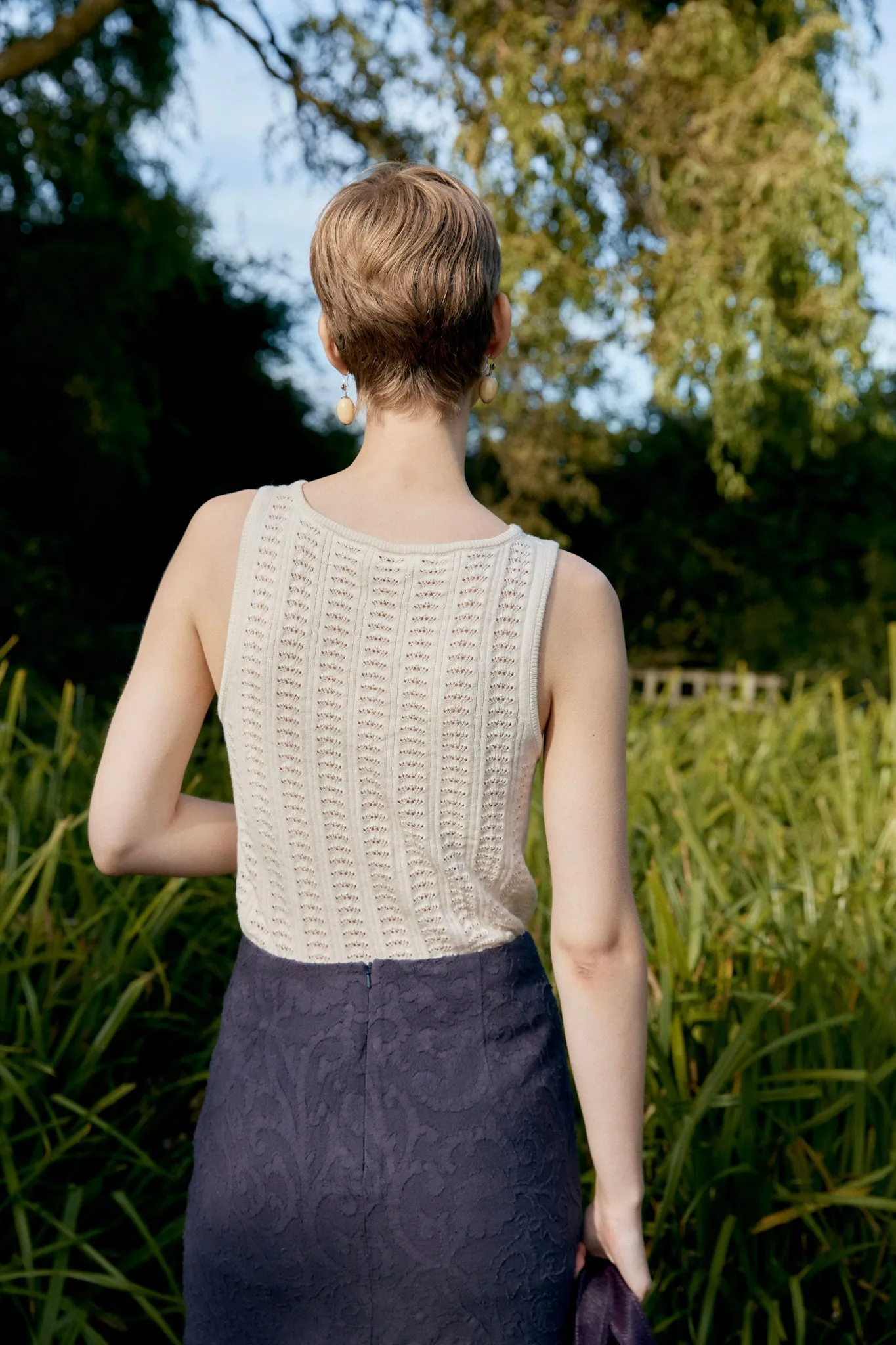 ORGANIC COTTON/MERINO WOOL POINTELLE VEST sold by Cawley product image thumbnail 5