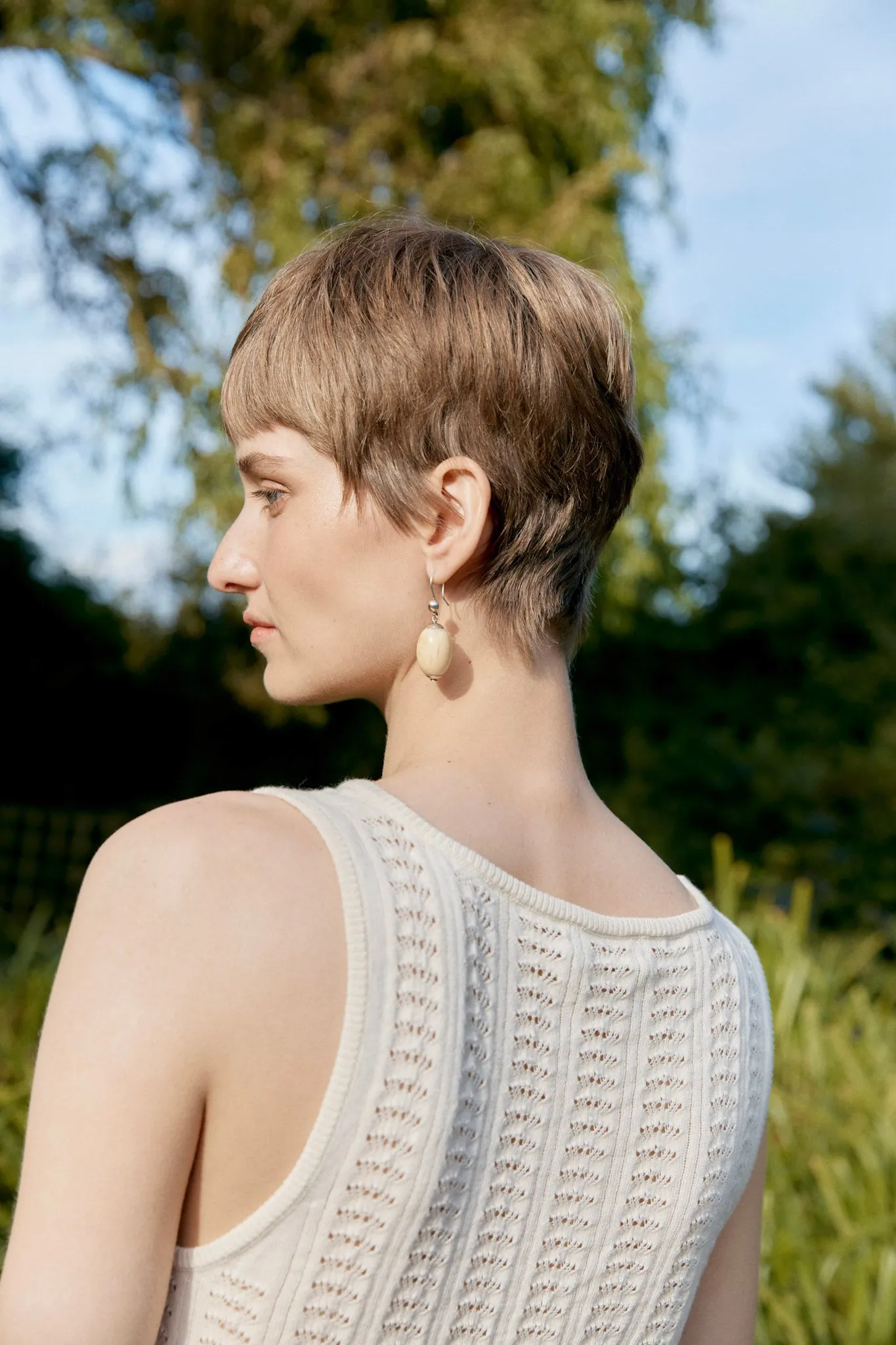 ORGANIC COTTON/MERINO WOOL POINTELLE VEST sold by Cawley product image thumbnail 3