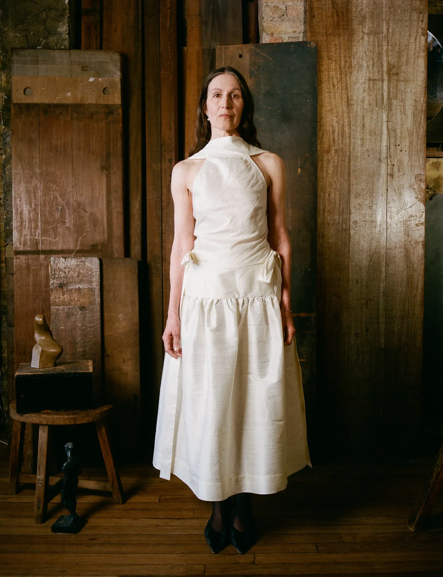 Edith Top - Ivory Slubbed Dupion sold by Cawley product image thumbnail 3