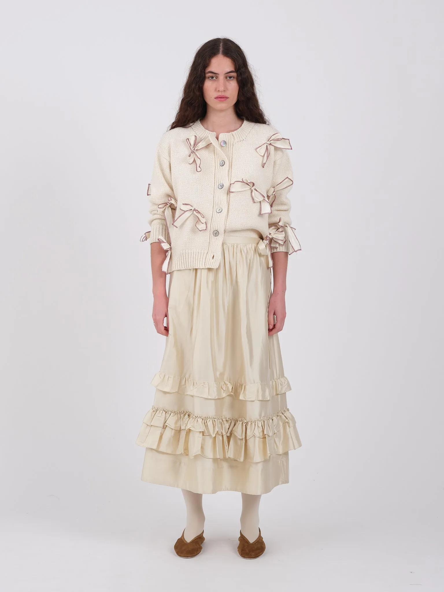 Silk Dupion Betsy Skirt sold by Cawley
