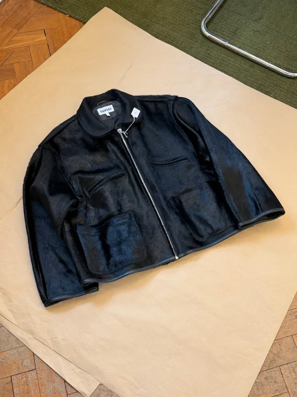 Black Hair on Hide Flying Jacket made by Cawley