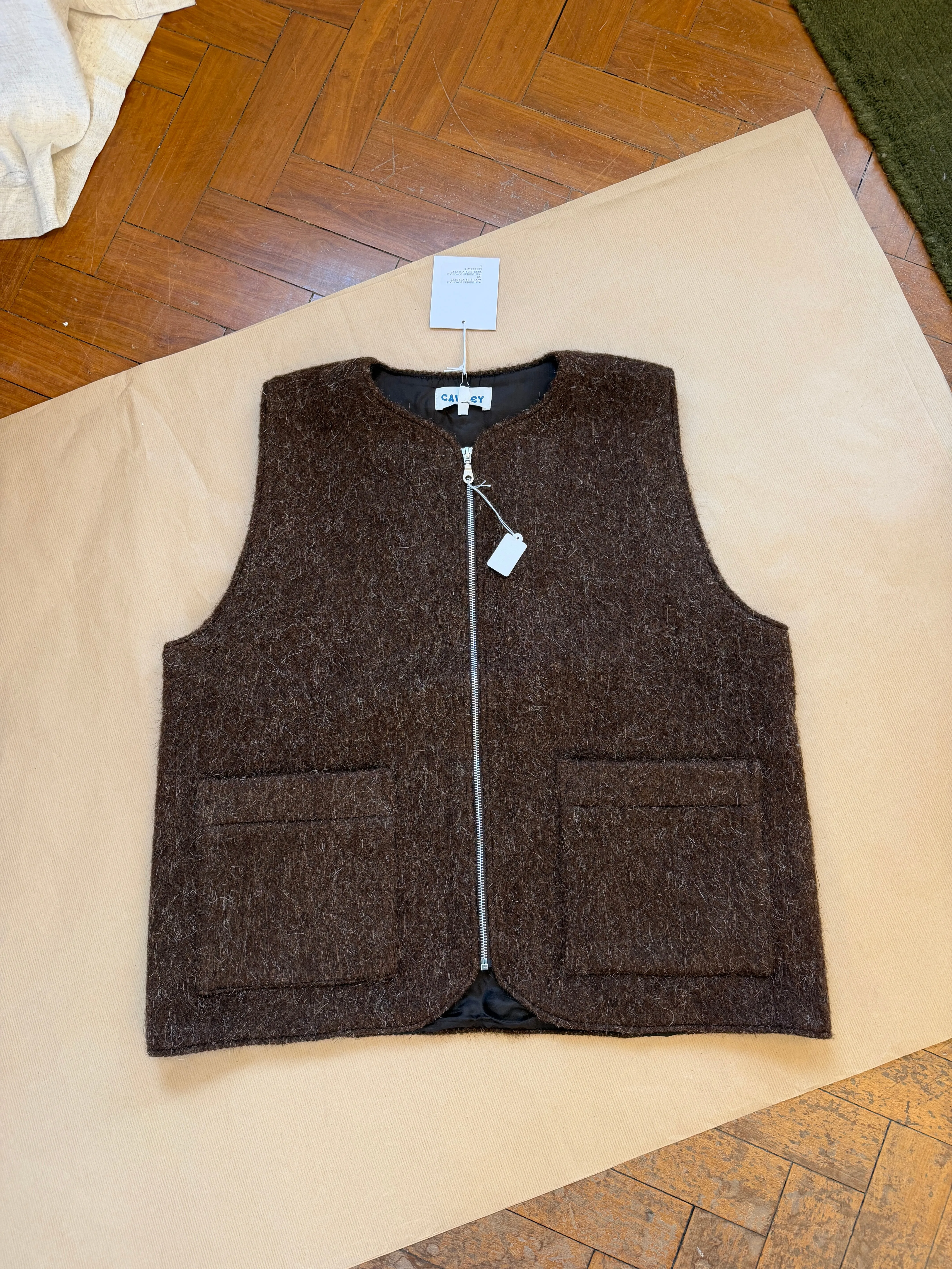 Mens River Vest Wool sold by Cawley