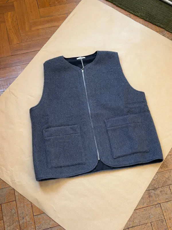 Mens River Vest Wool made by Cawley