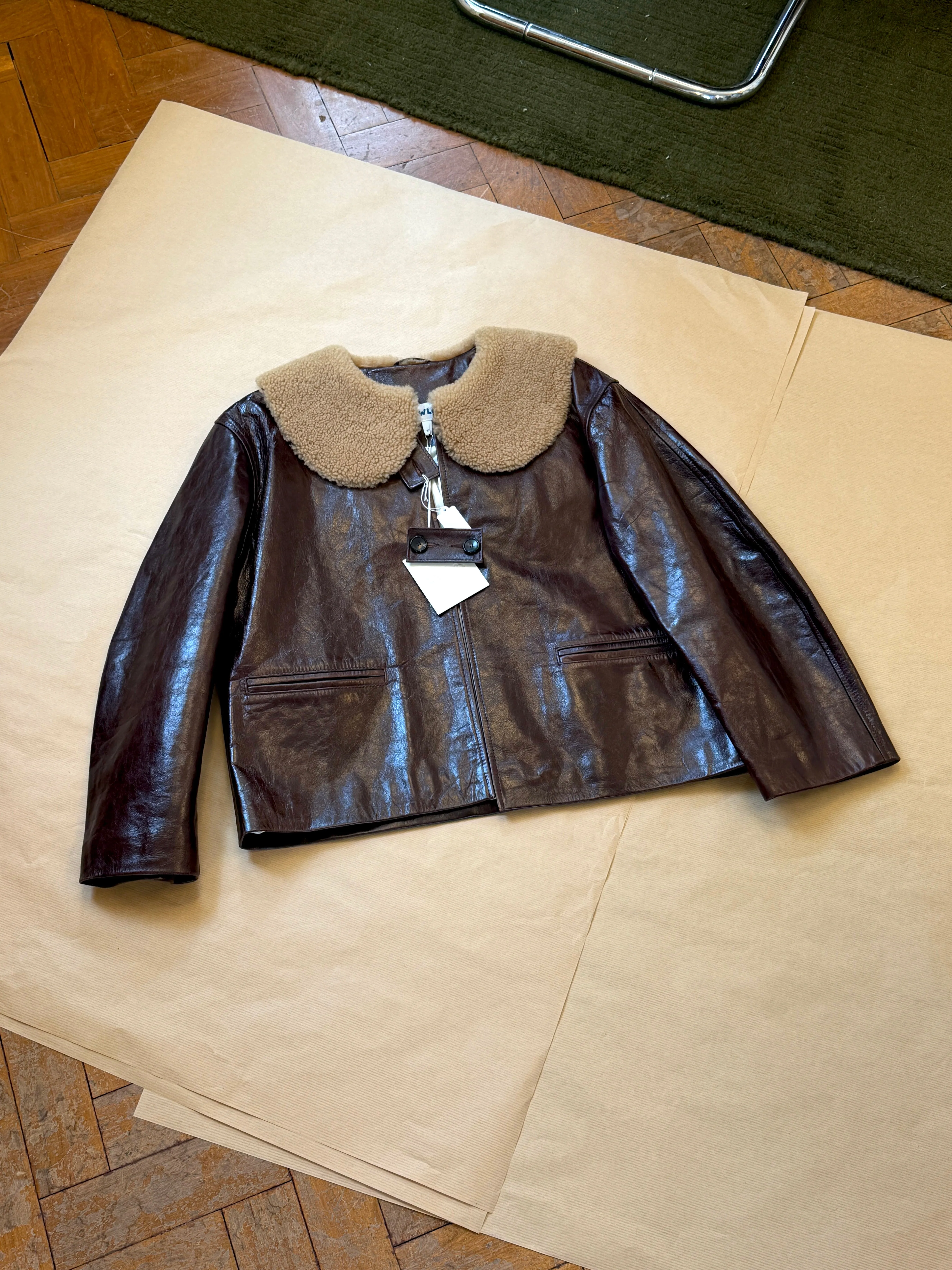 Ellie Leather and Sheepskin Jacket sold by Cawley
