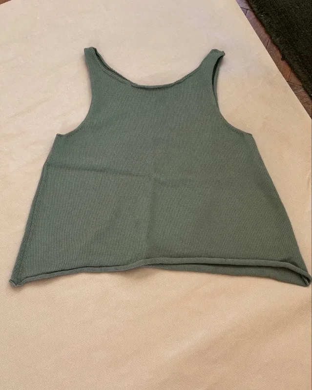 Cotton/Linen Thea Knit Top made by Cawley