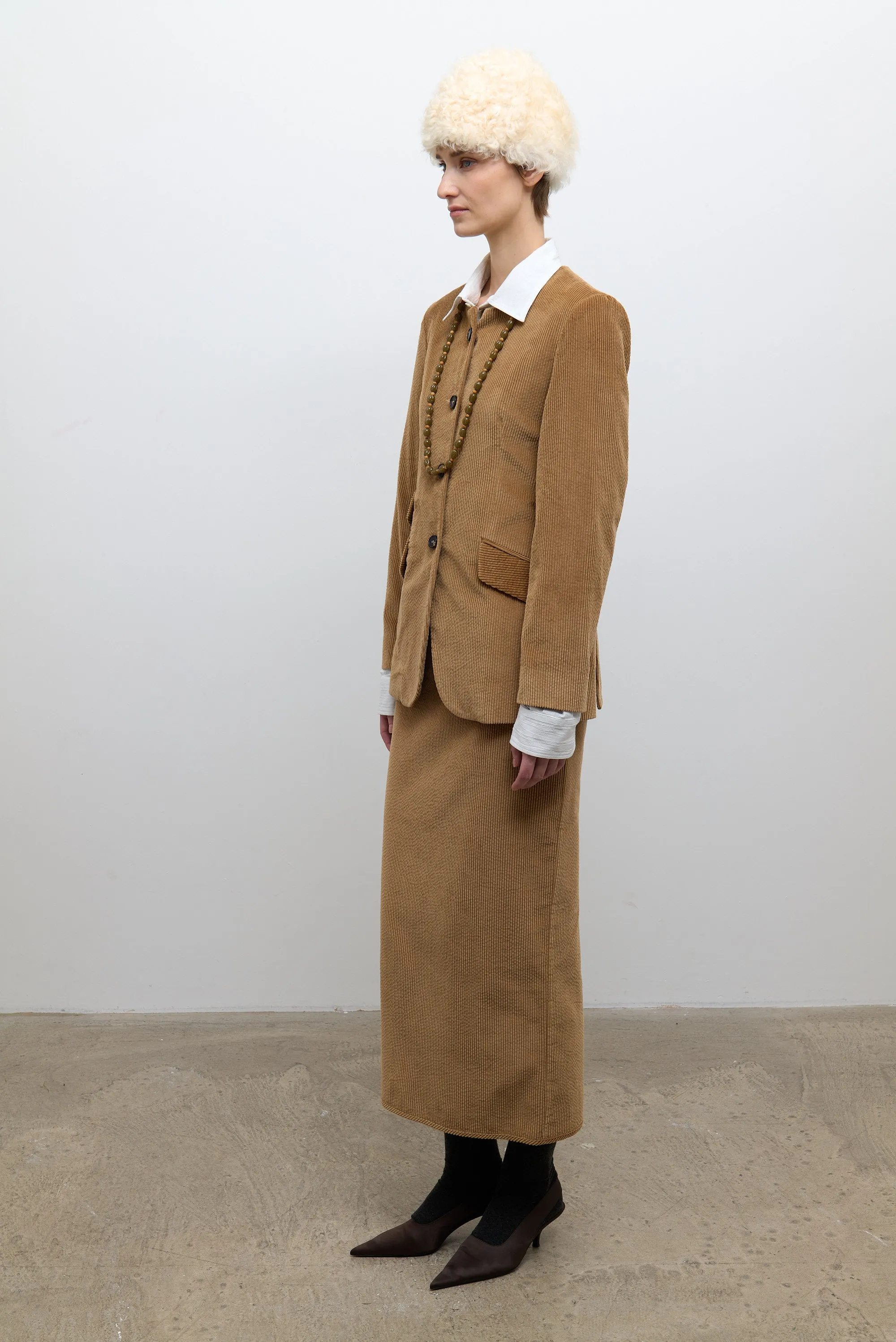 Constance Jacket - Tan Cotton Cord sold by Cawley product image thumbnail 4