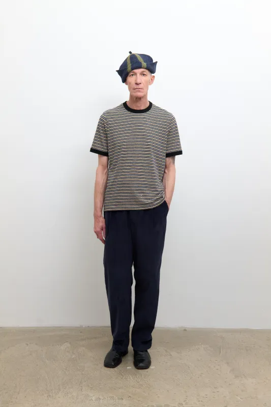 Unisex Japanese Jersey Short Sleeve T Shirt - Blue Stripe made by Cawley