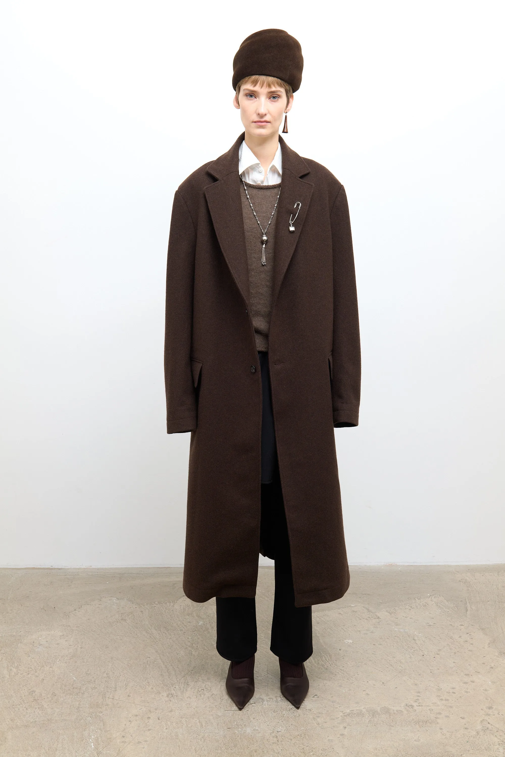 Womens Morris Coat - Clove Wool sold by Cawley