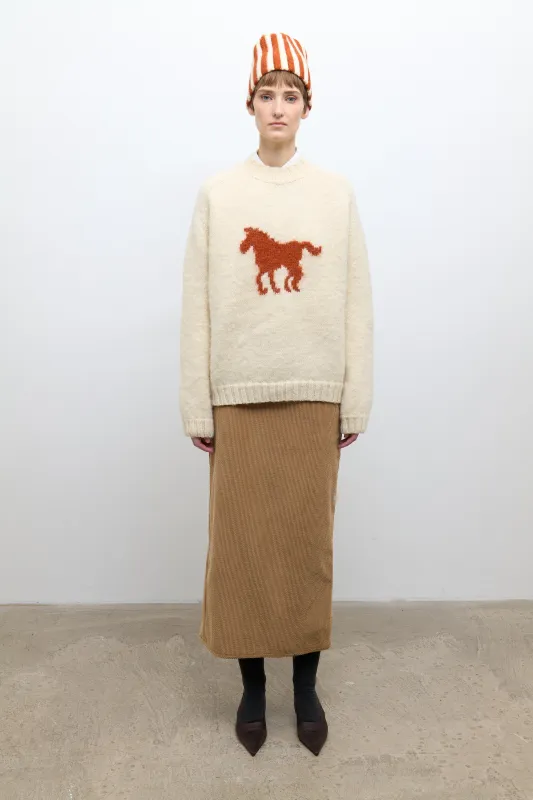Horse Jumper - Natural/Autumn Wool made by Cawley